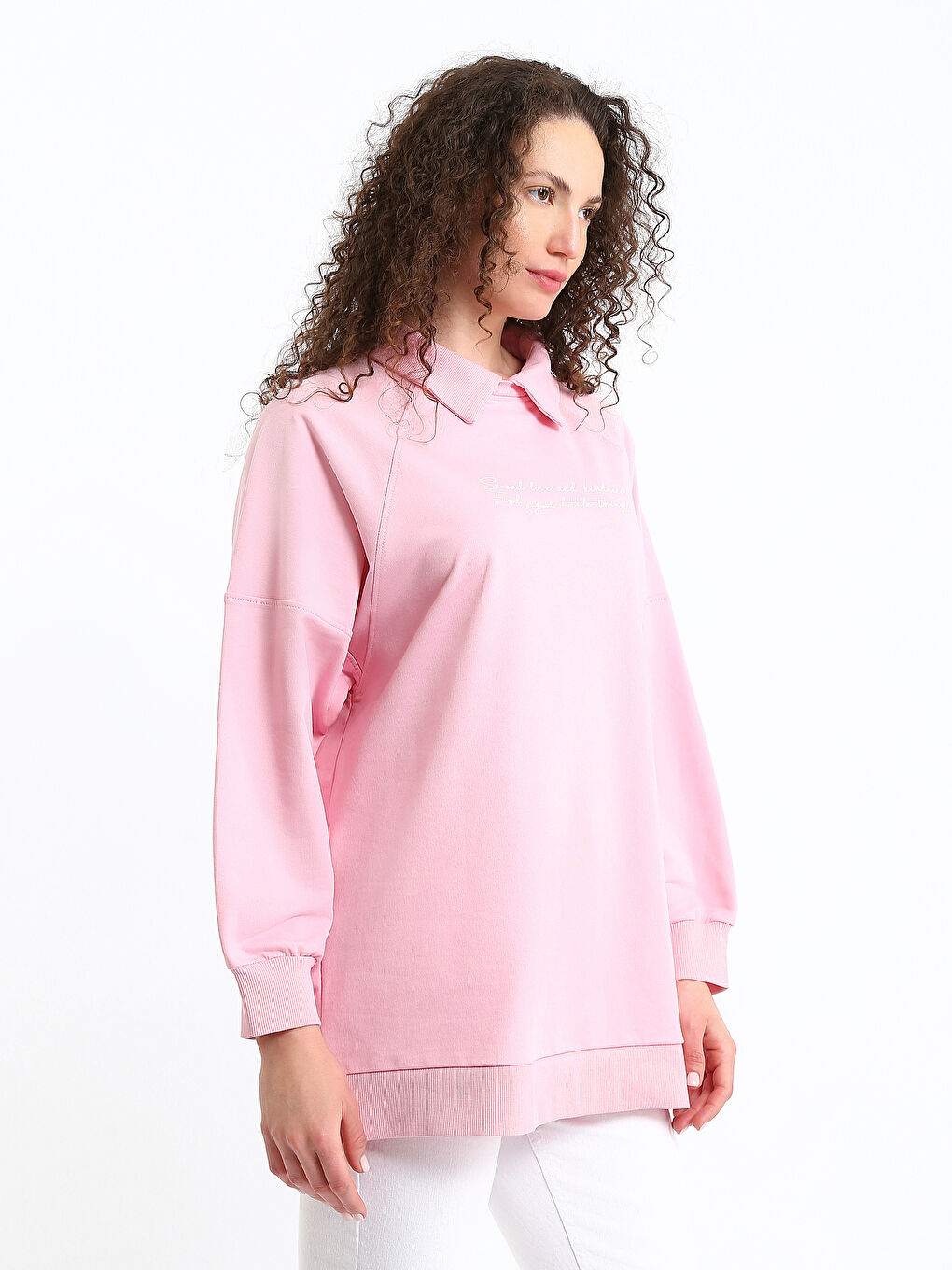 Polo Neck Women's Sweatshirt-3