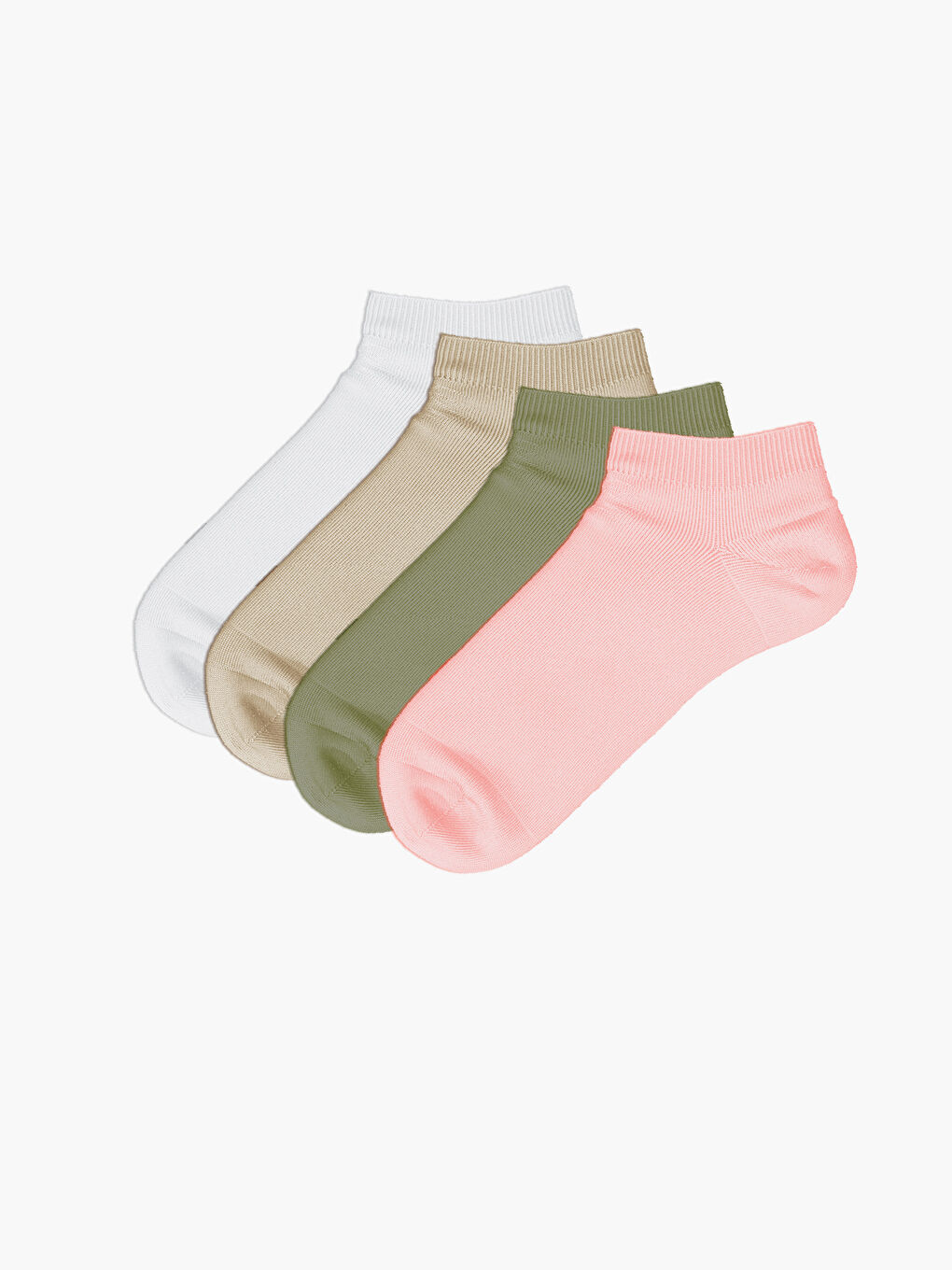 Women's Plain Trainer Socks 4-pack