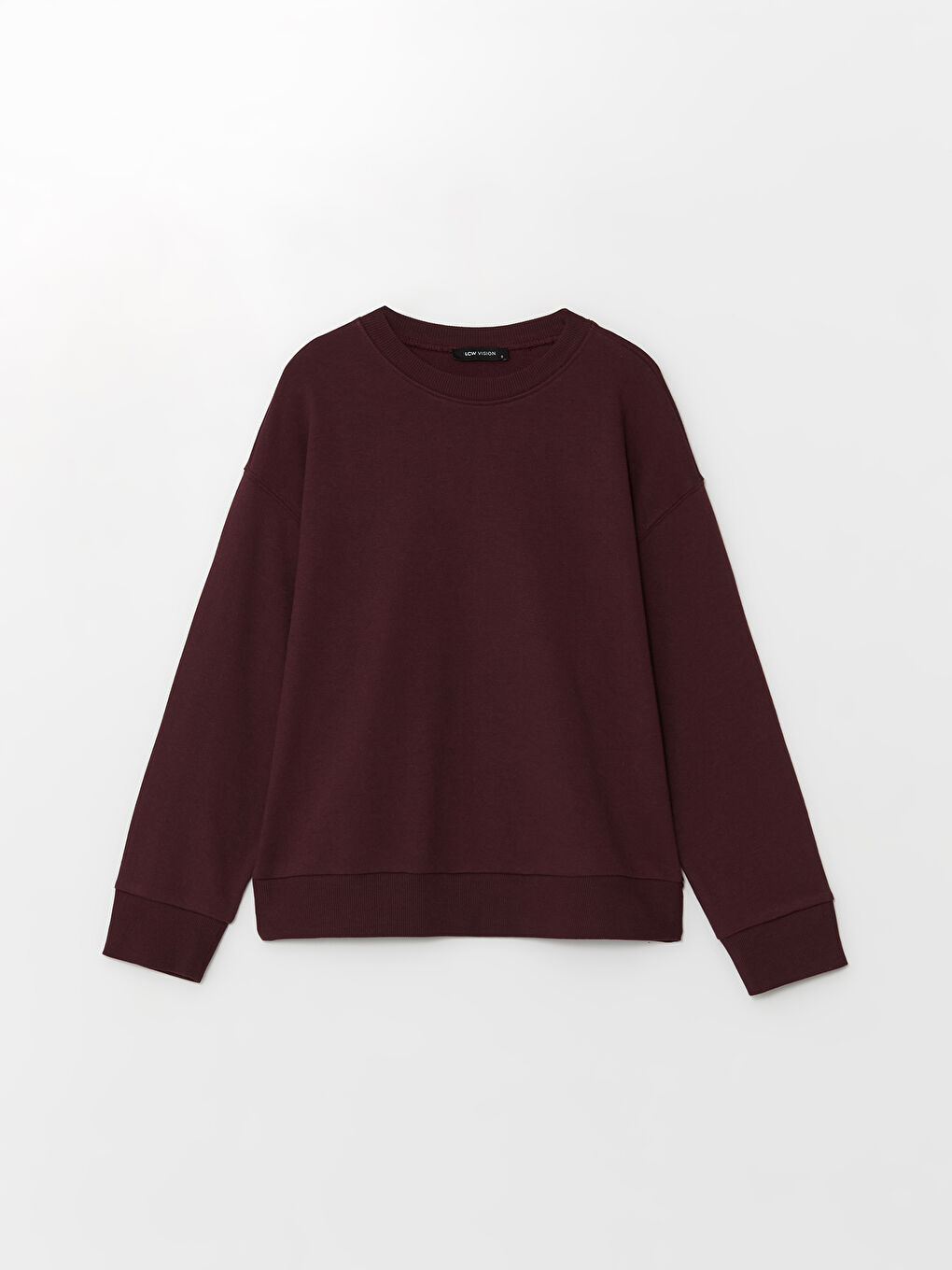 LCW Vision Mürdüm Bisiklet Yaka Oversize Kadın Sweatshirt - 5