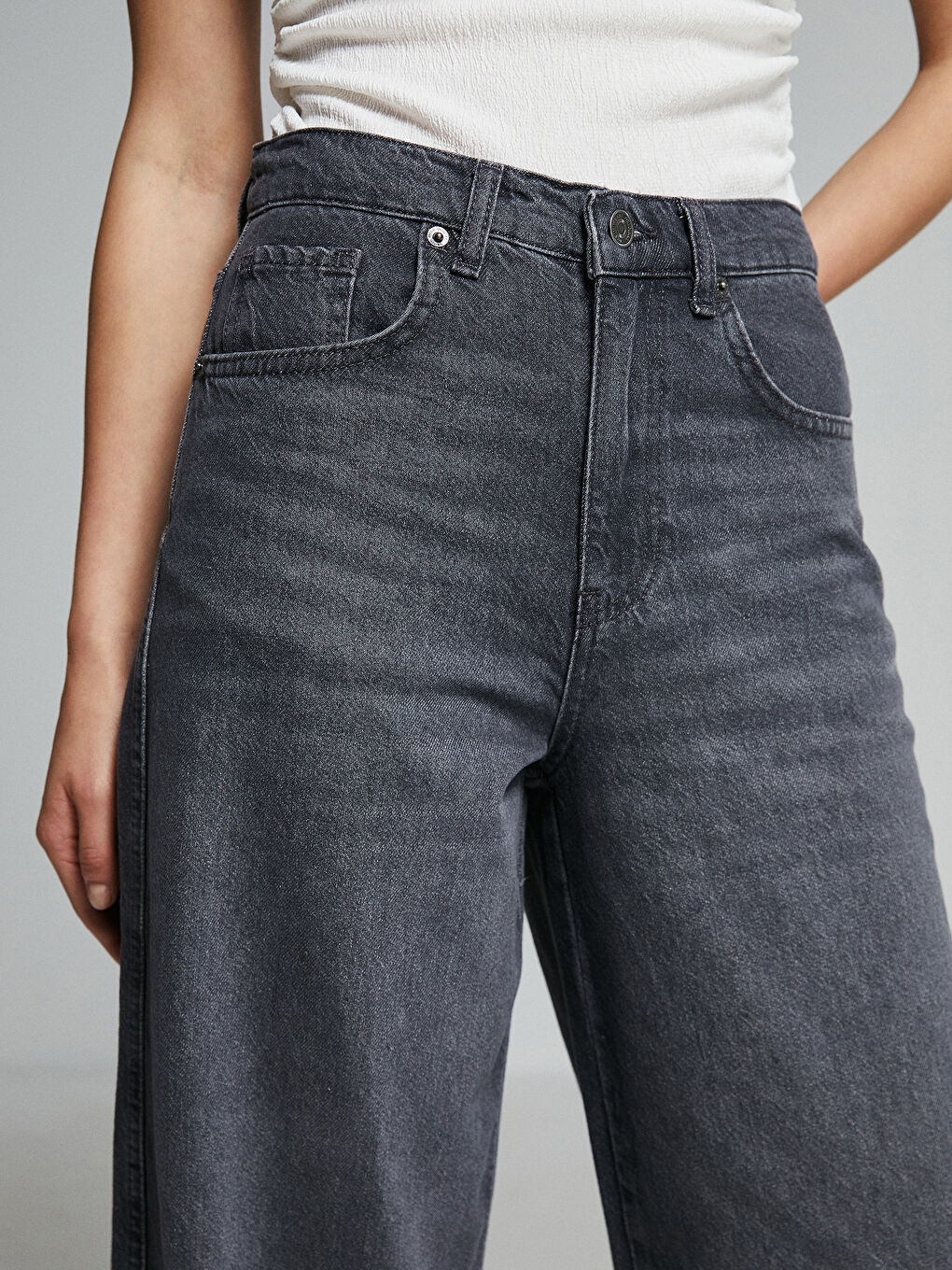 LCW Vision Straight Fit Women's Jeans -W4HE39Z8-GRD