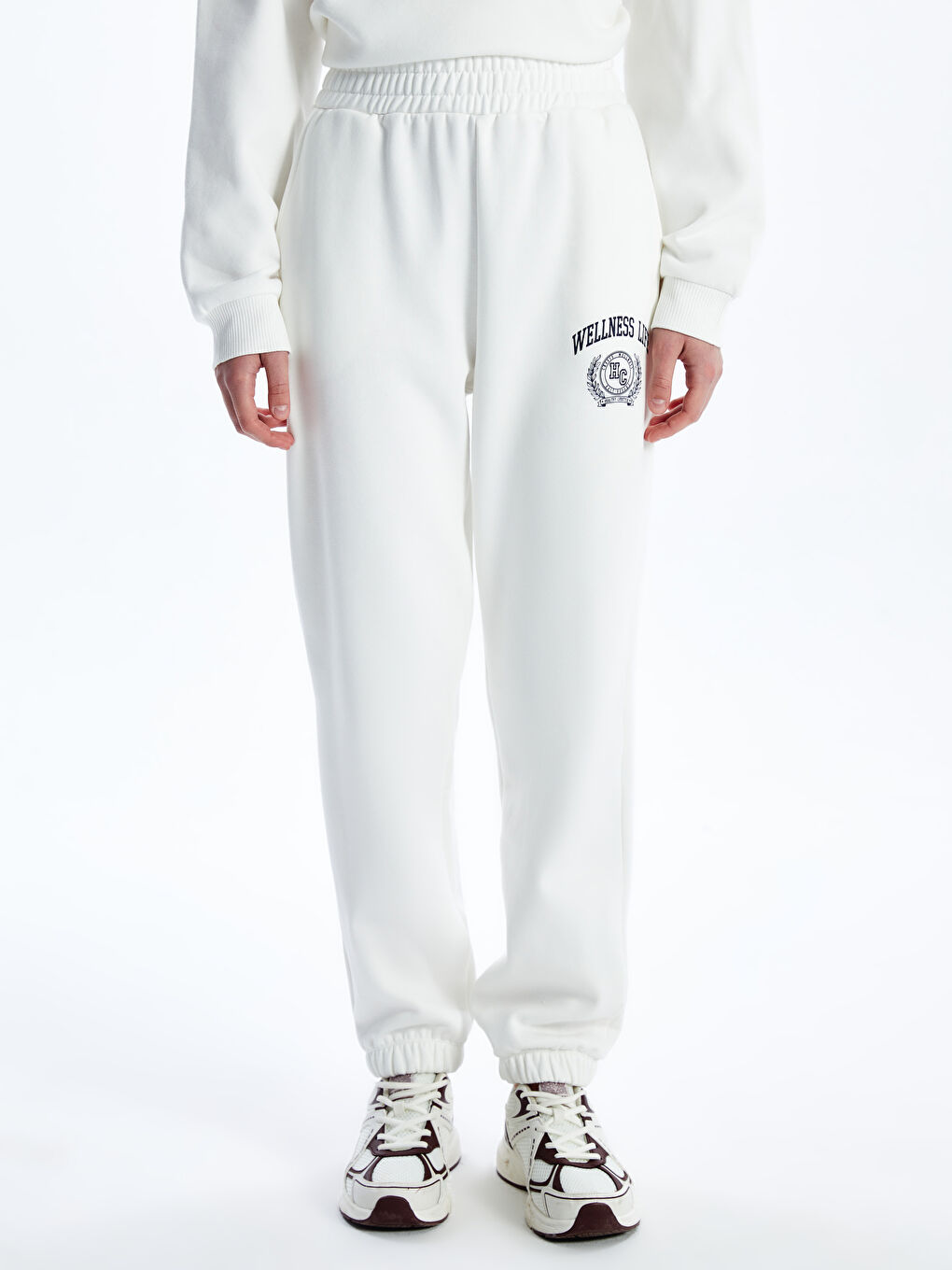 Elastic Waist Printed Women's Thick Jogger Sweatpants -W4HE71Z8-R9J