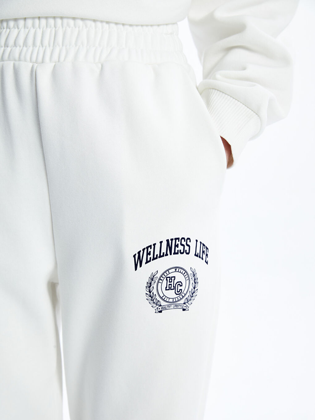 Elastic Waist Printed Women's Thick Jogger Sweatpants -W4HE71Z8-R9J