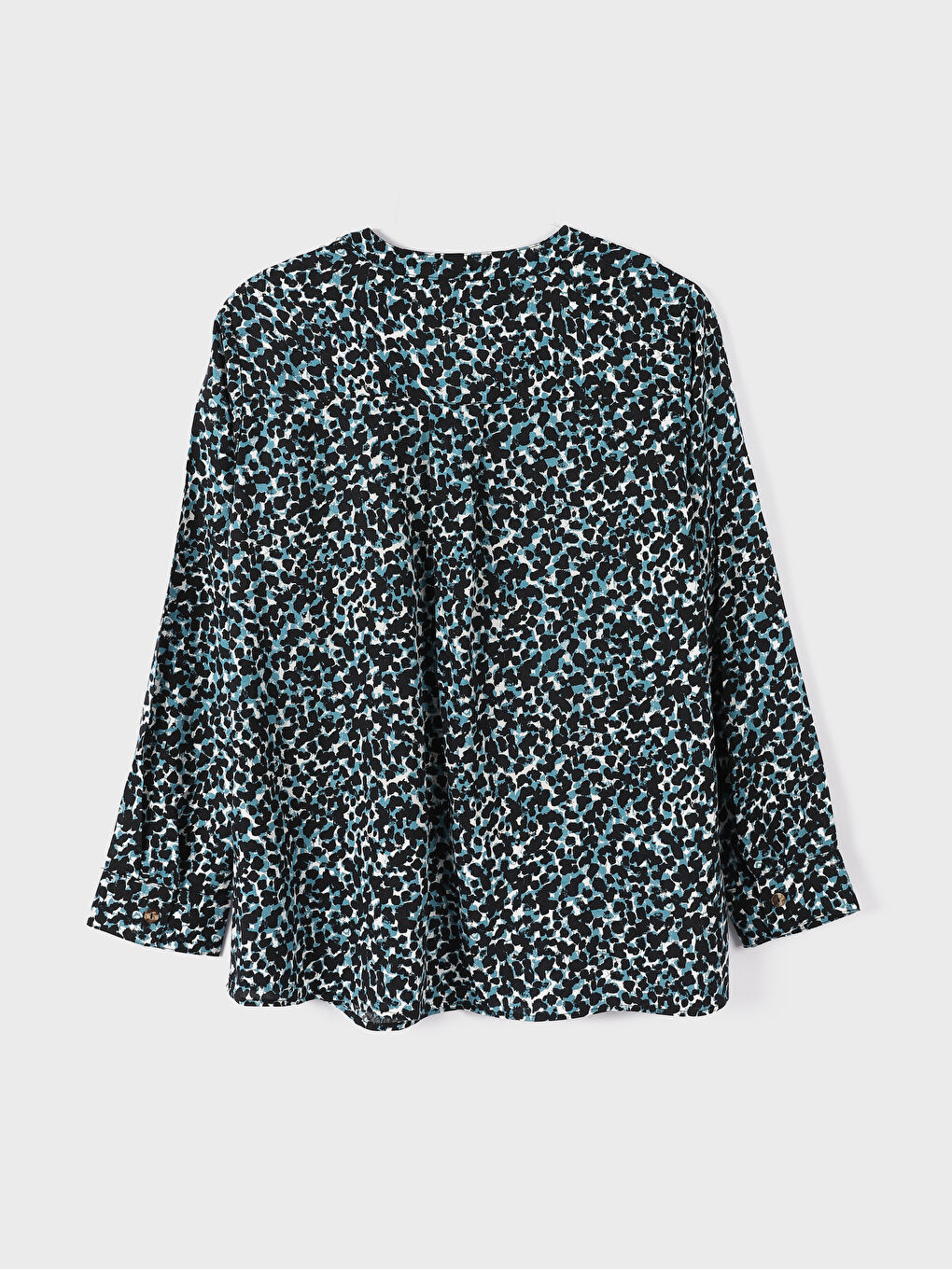 Tie Neck Long Sleeve Patterned Women's Blouse -W4HE98Z8-LQQ