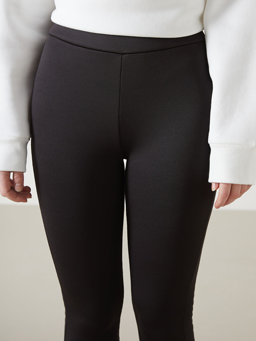 Women's Elastic Waist Leggings -W4HF24Z8-CVL