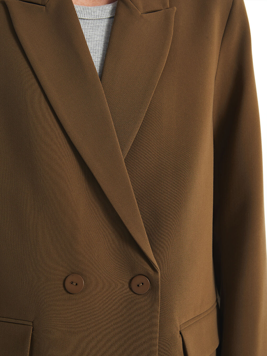 LCWAIKIKI Classic Plain Long Sleeve Women's Blazer Jacket -W4HF33Z8-HEE