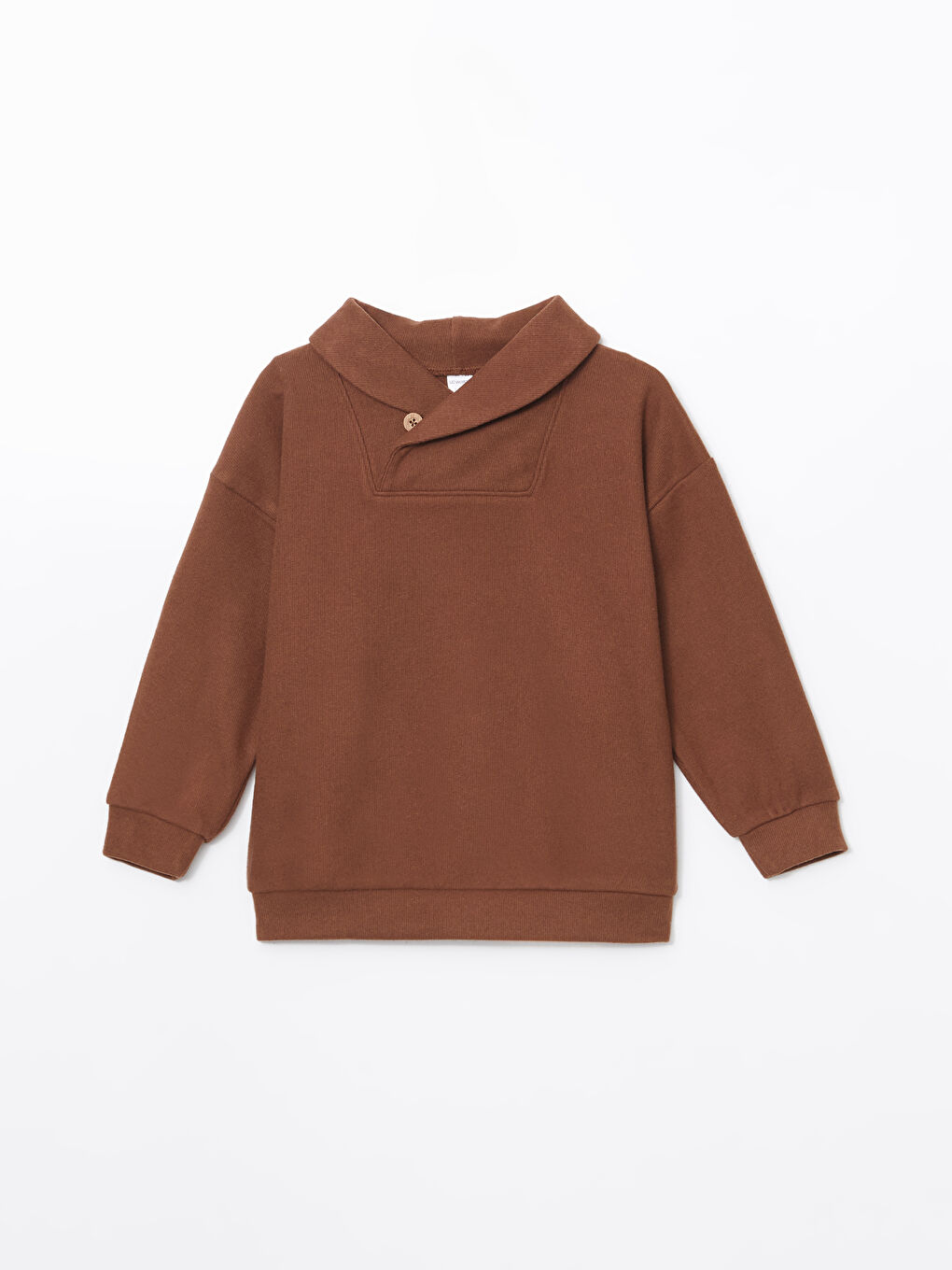 LCW Kids Kahverengi V Yaka Erkek Çocuk Sweatshirt