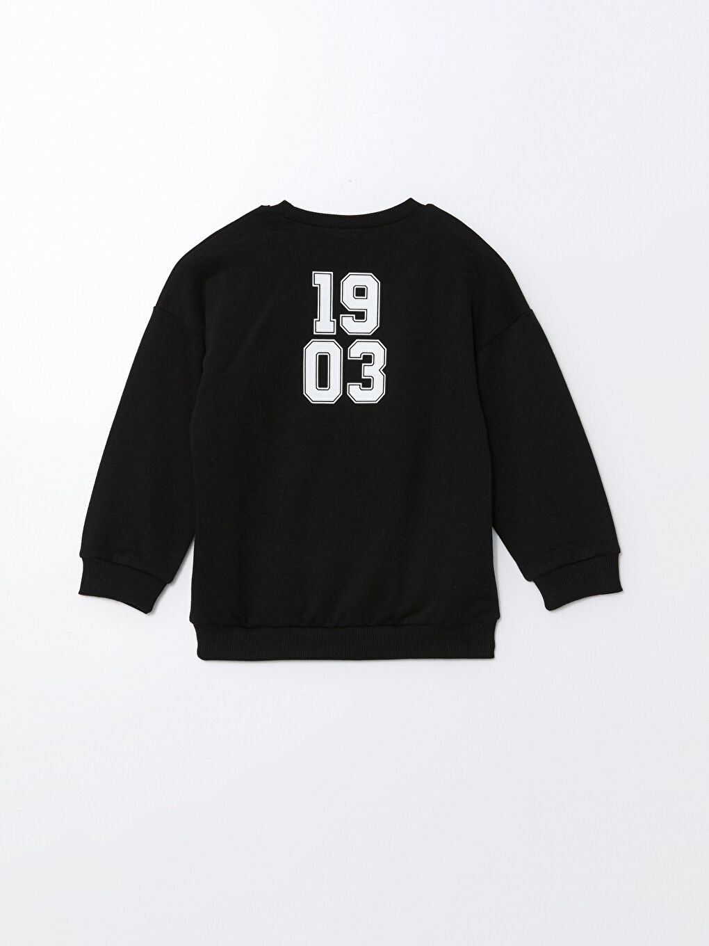 LCW Kids Yeni Siyah Bisiklet Yaka Beşiktaş Baskılı Erkek Çocuk Sweatshirt - 2