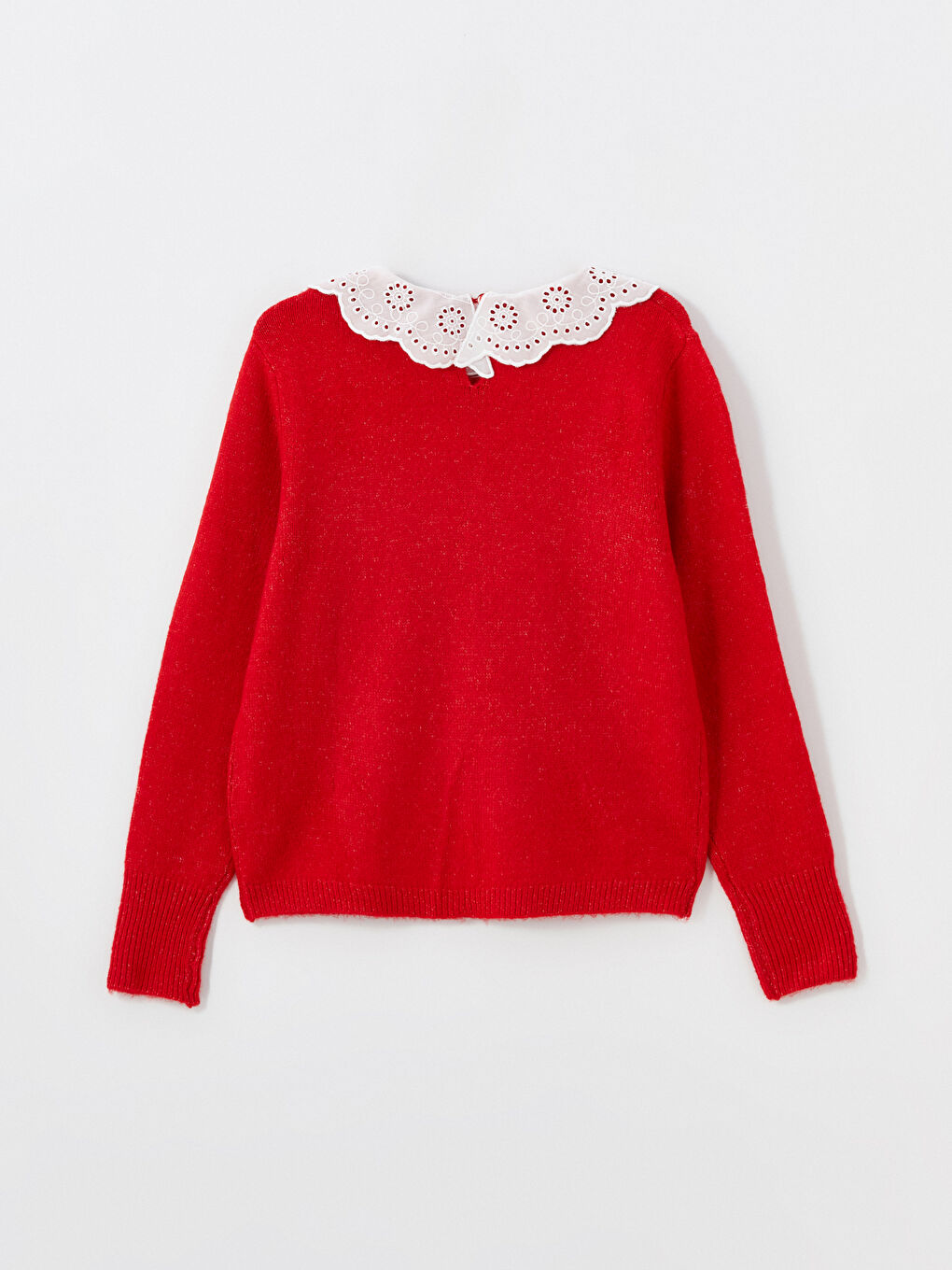 Pulover Tricotat cu Guler Peter Pan pentru Femei-5