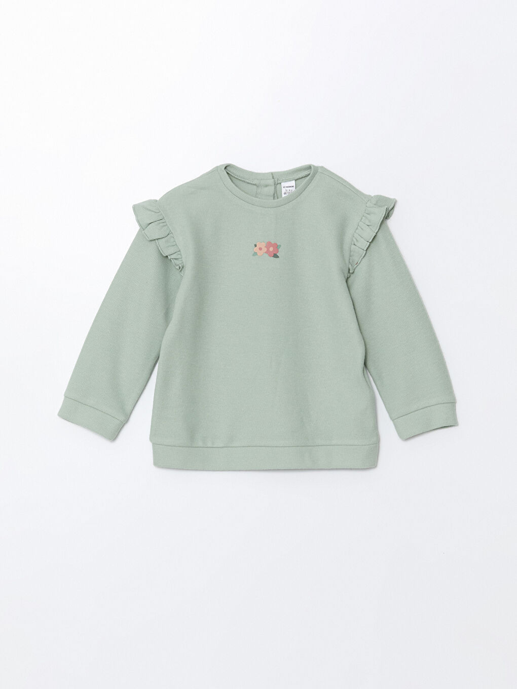 LCW Kids Sweat-Shirt Col Rond Floral pour Filles Lot de 2 -W4HG67Z1-FKS