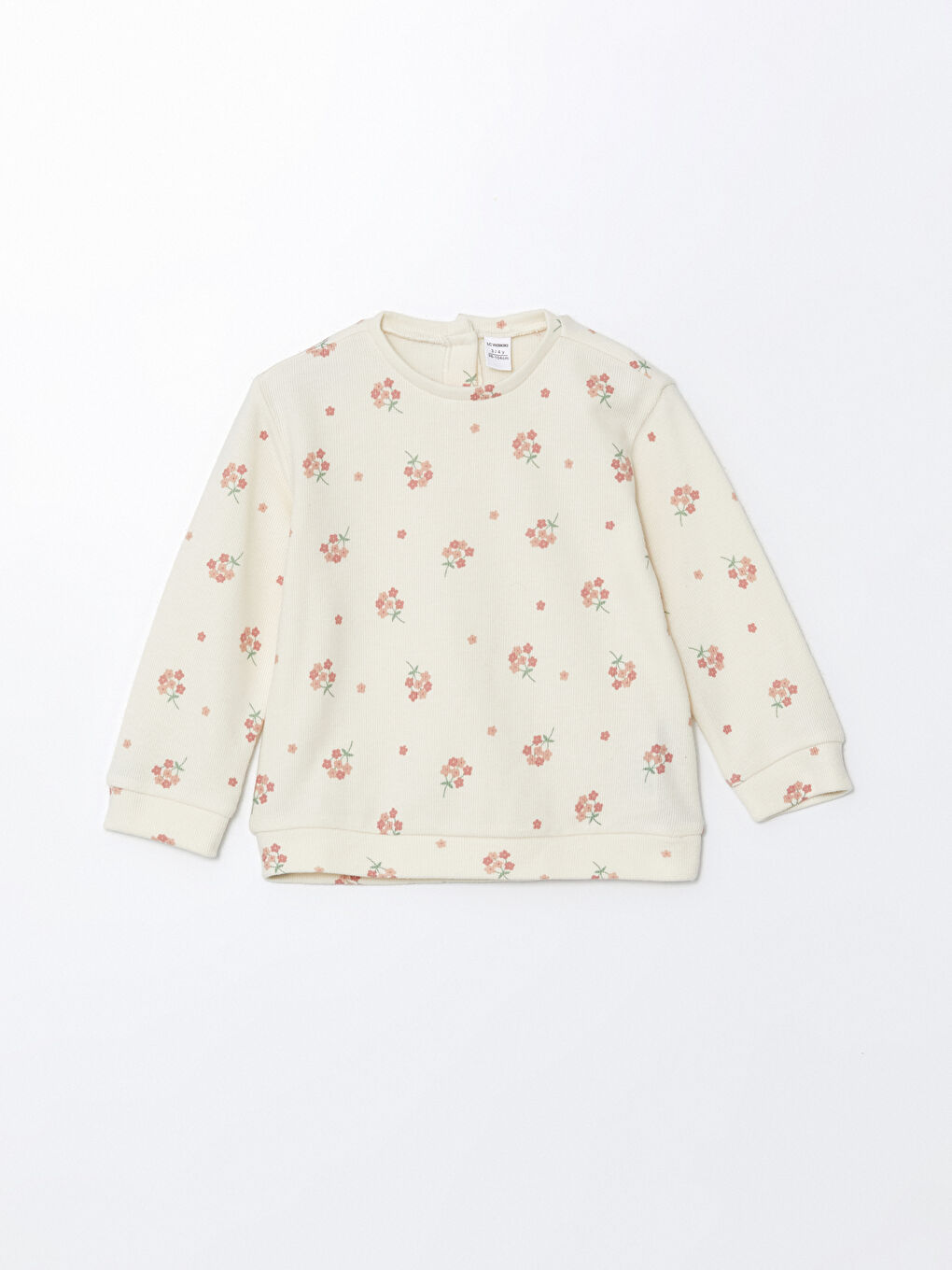 LCW Kids Sweat-Shirt Col Rond Floral pour Filles Lot de 2 -W4HG67Z1-FKS
