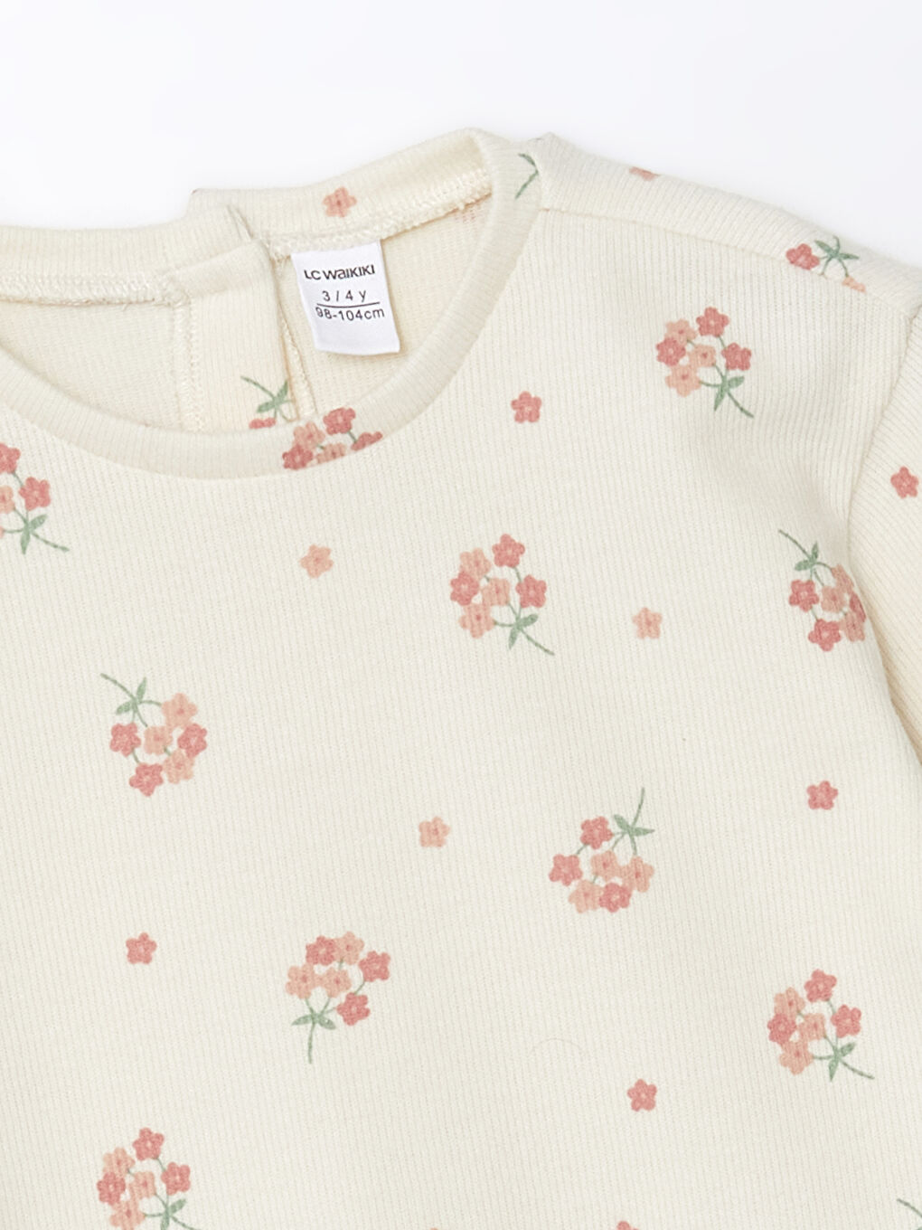LCW Kids Sweat-Shirt Col Rond Floral pour Filles Lot de 2 -W4HG67Z1-FKS