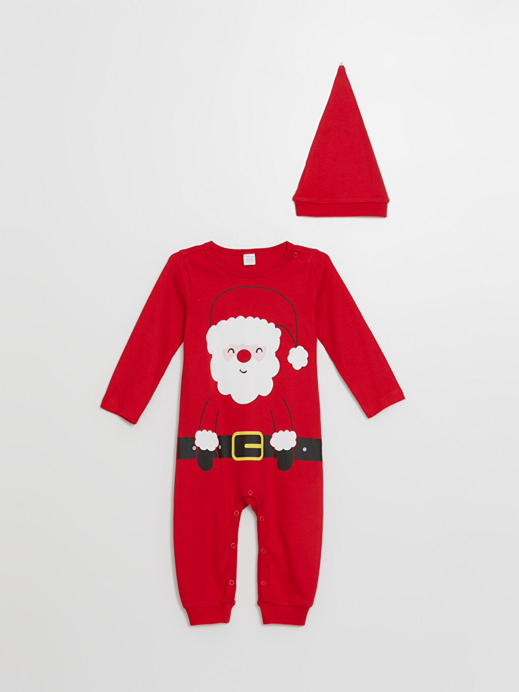 LCW baby Crew Neck Christmas Themed Baby Boys' Jumpsuit -W4HG89Z1-HC3
