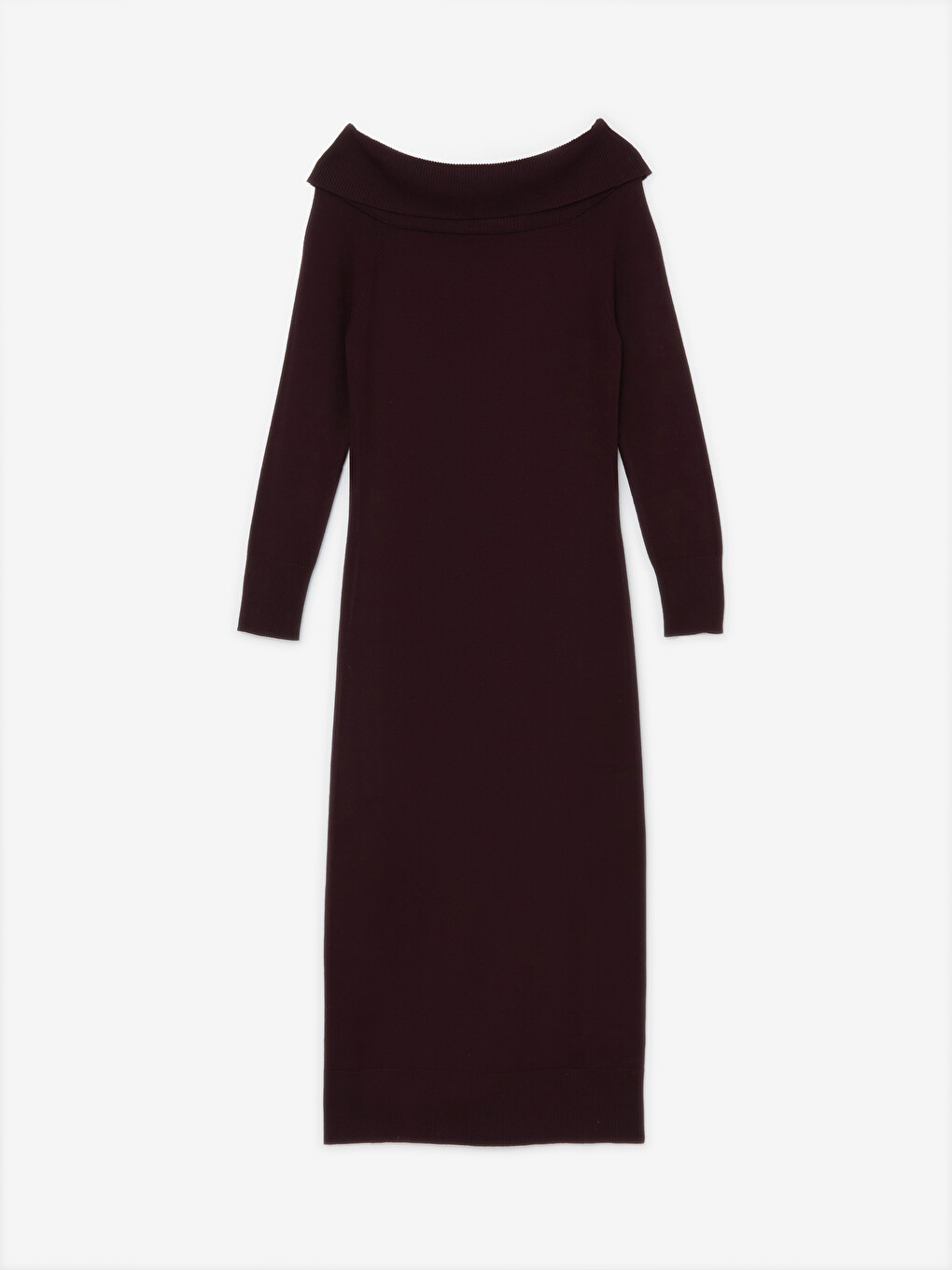 Slash Neck Women's Knitwear Dress-5