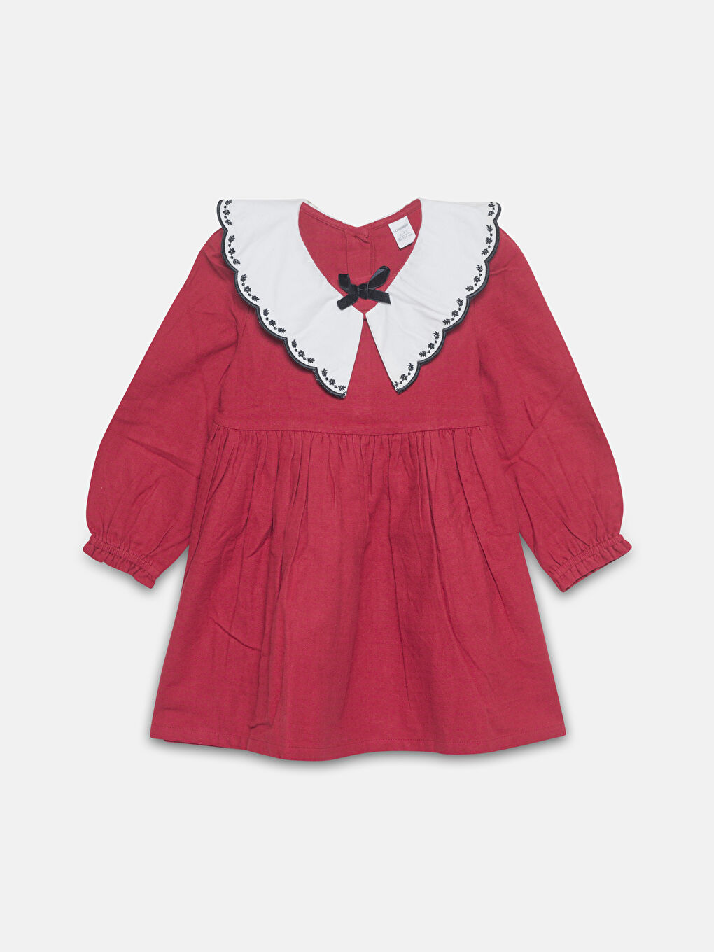 Peter Pan Collar Embroidered Baby Girls' Dress -W4HH33Z1-R3M
