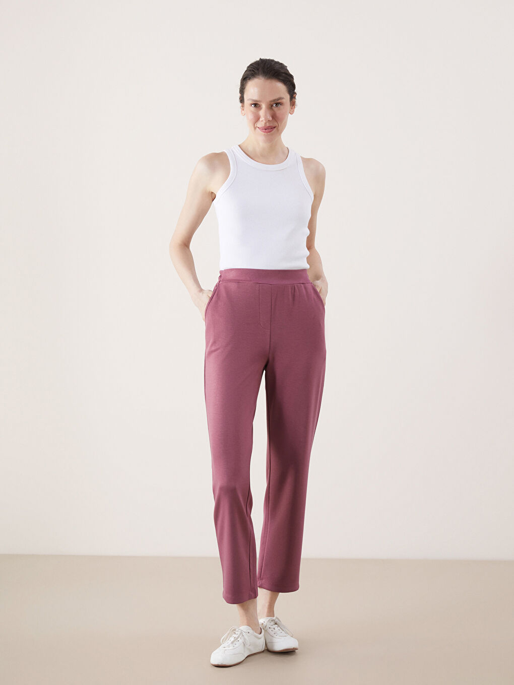 Women's Sweatpants with Elastic Waist -W4HH34Z8-H9R