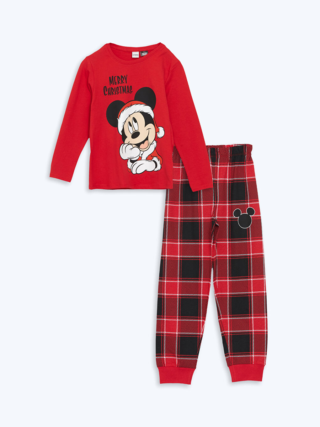 LCW Kids Crew Neck Mickey Mouse Printed Boys' Pyjama Set -W4HH40Z4-HNK