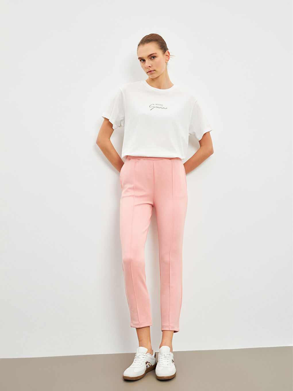 Women's Sweatpants with Elastic Waist -W4HH64Z8-FGV