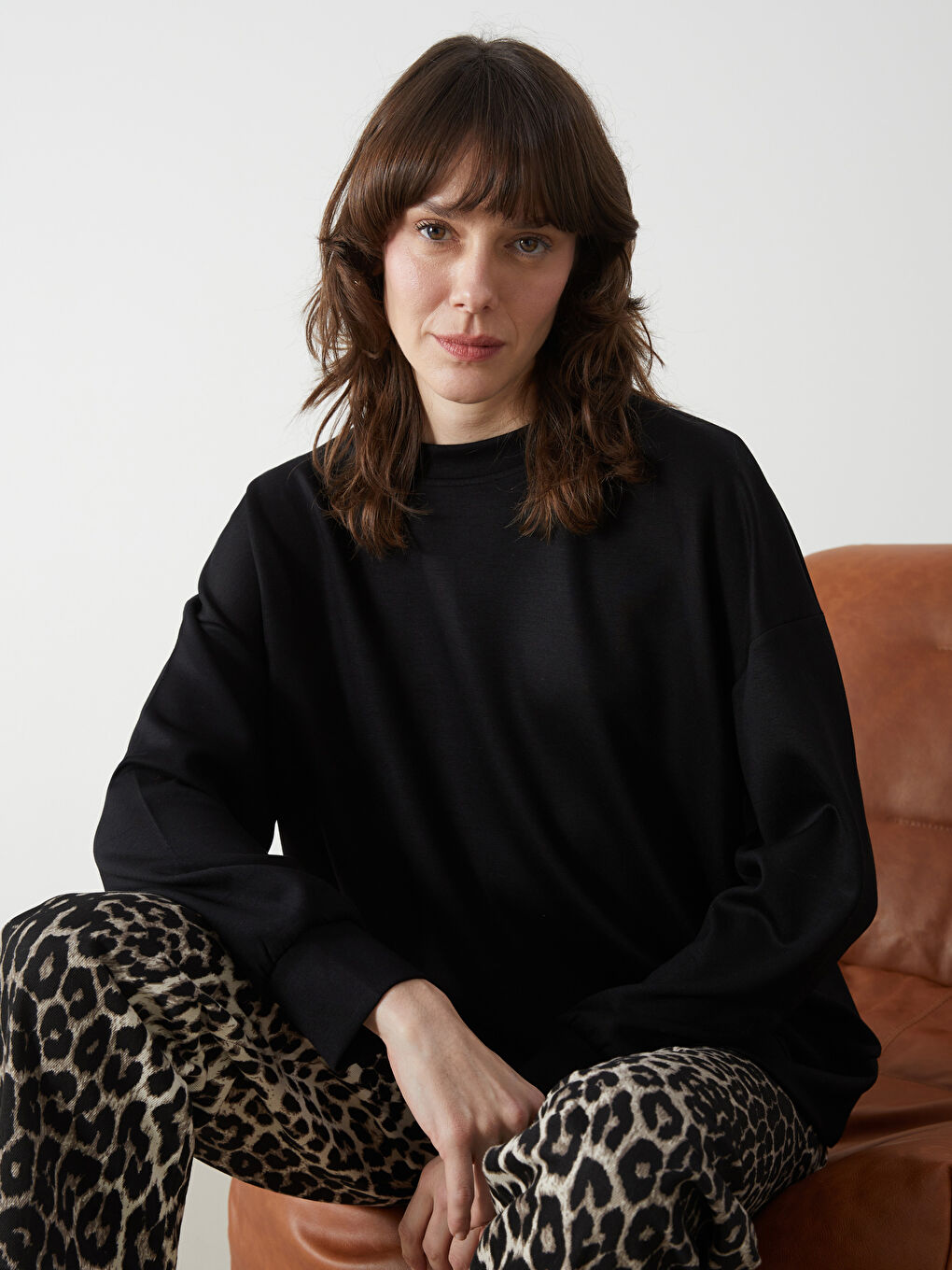 Crew Neck Oversize Women's Sweatshirt