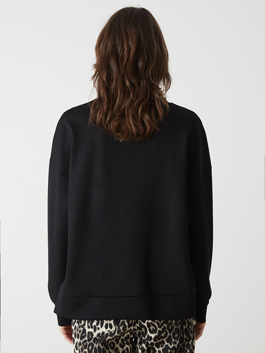 Crew Neck Oversize Women's Sweatshirt-3