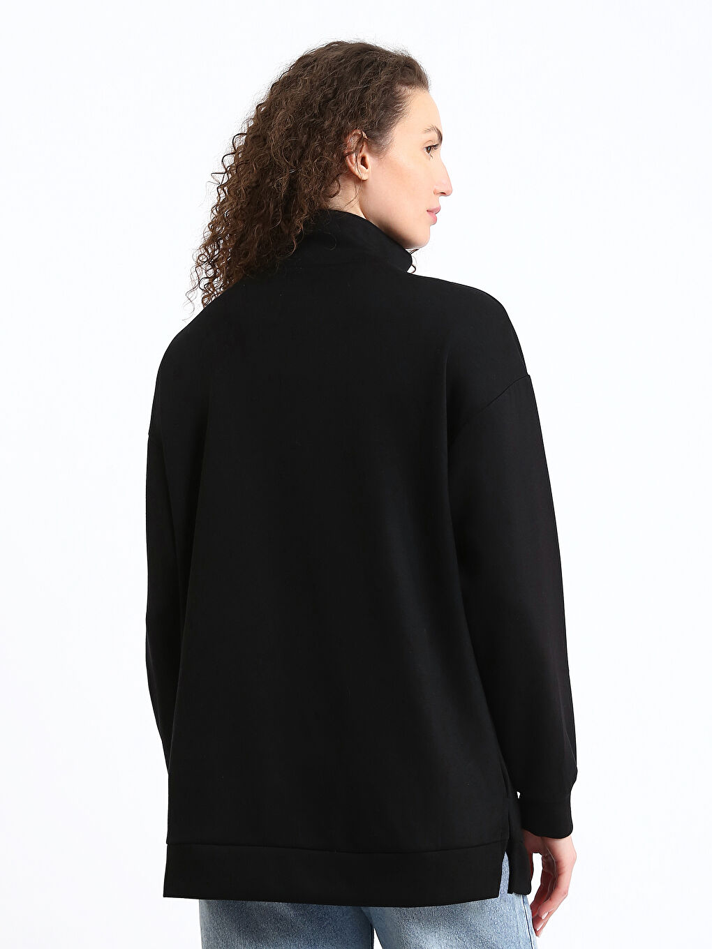 Funnel Neck Women's Sweatshirt-4