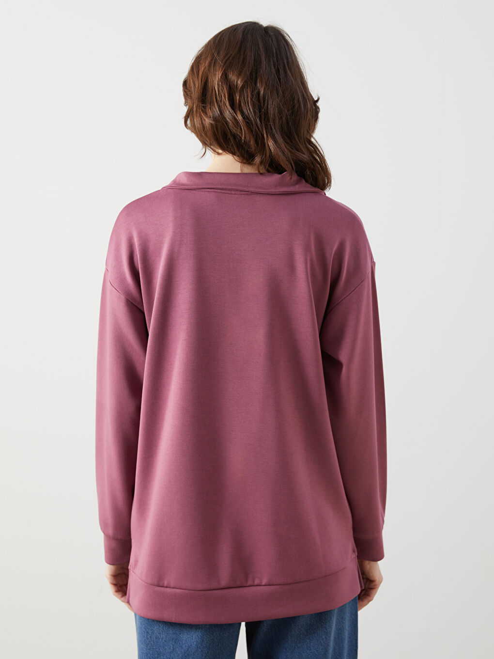 Sweatshirt à Col Cheminée pour Femmes-3