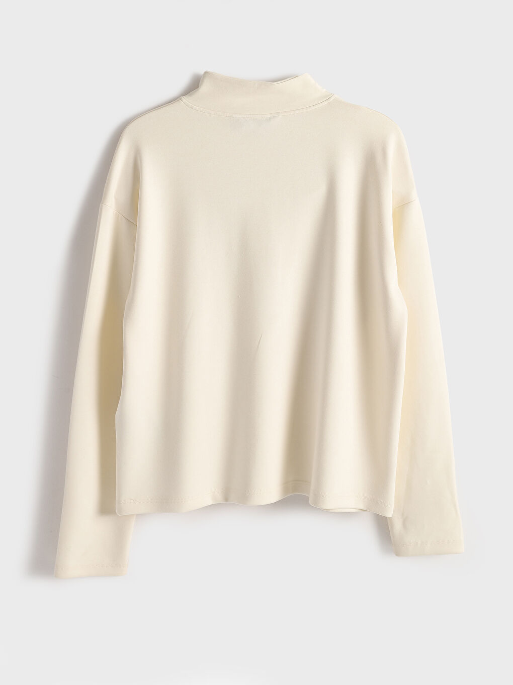Funnel Neck Plain Oversize Women's Sweatshirt -W4HH68Z8-FEW