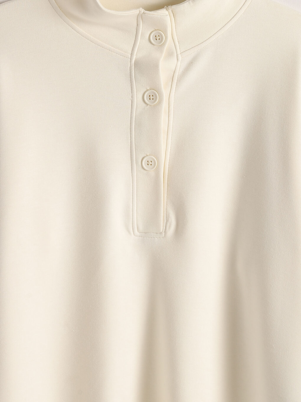 Funnel Neck Plain Oversize Women's Sweatshirt -W4HH68Z8-FEW