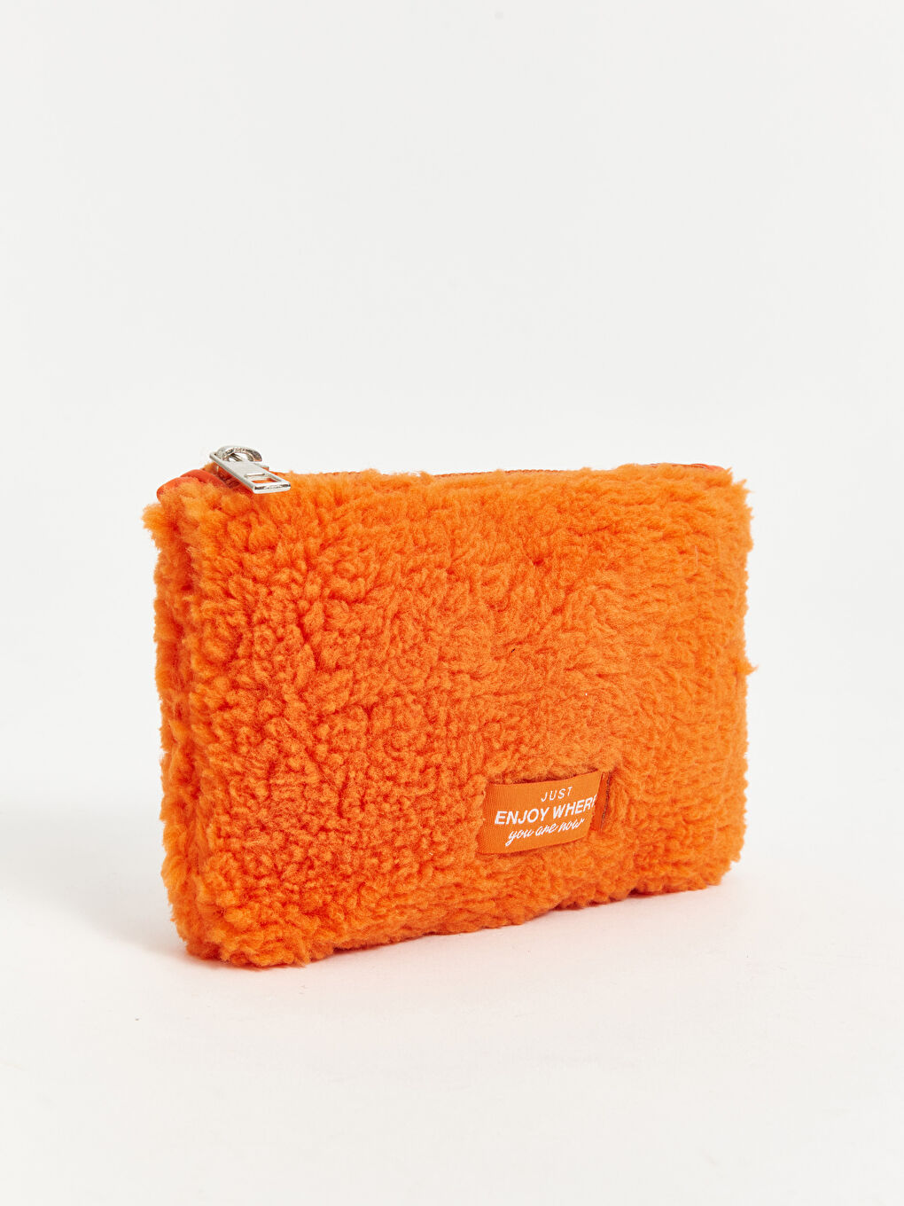 Turuncu Pelüş Kadın Cüzdan-1
