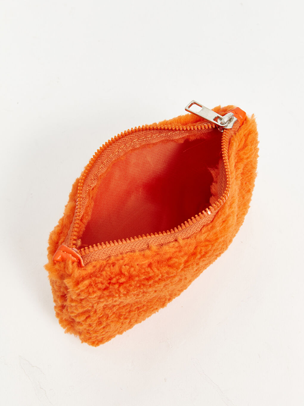 Turuncu Pelüş Kadın Cüzdan-2