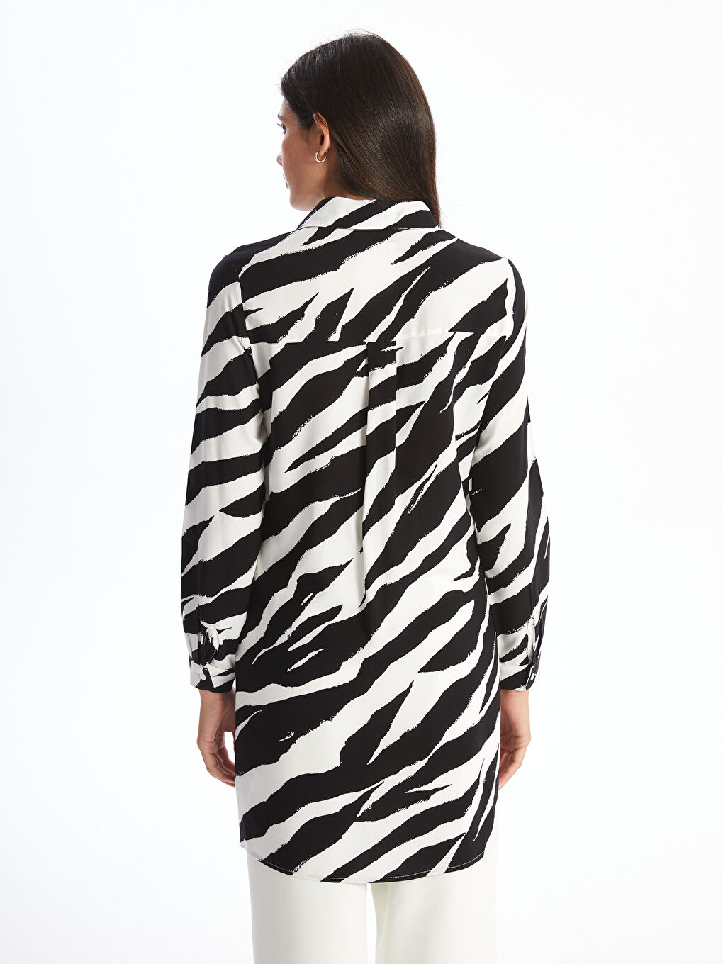 Patterned Women's Shirt Tunic-3