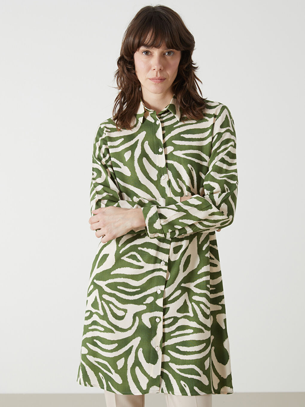 Patterned Women's Shirt Tunic