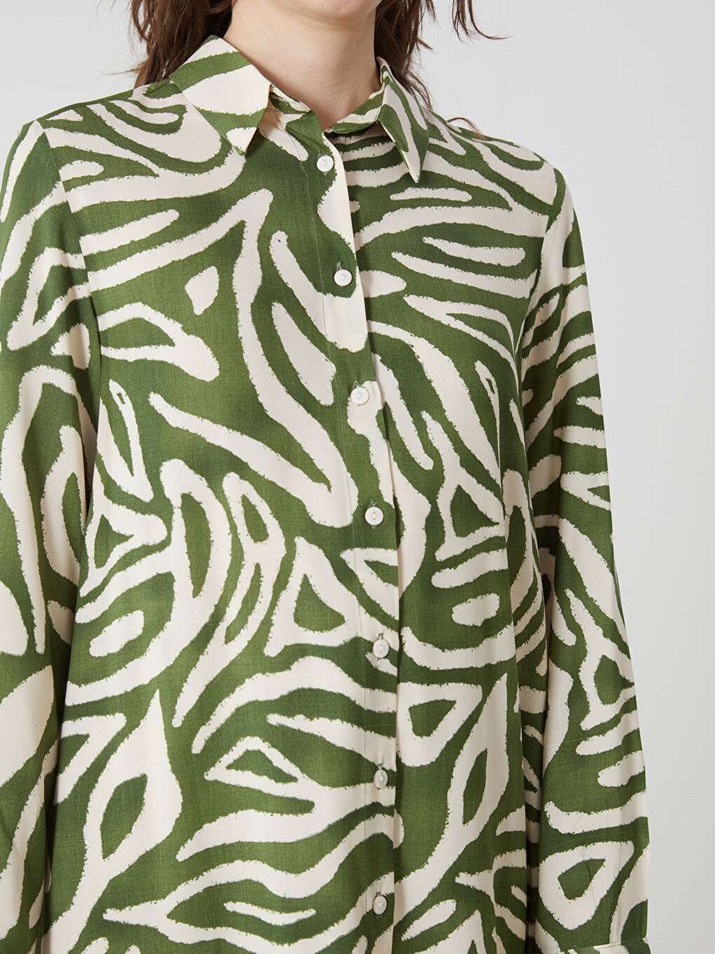 Patterned Women's Shirt Tunic-2