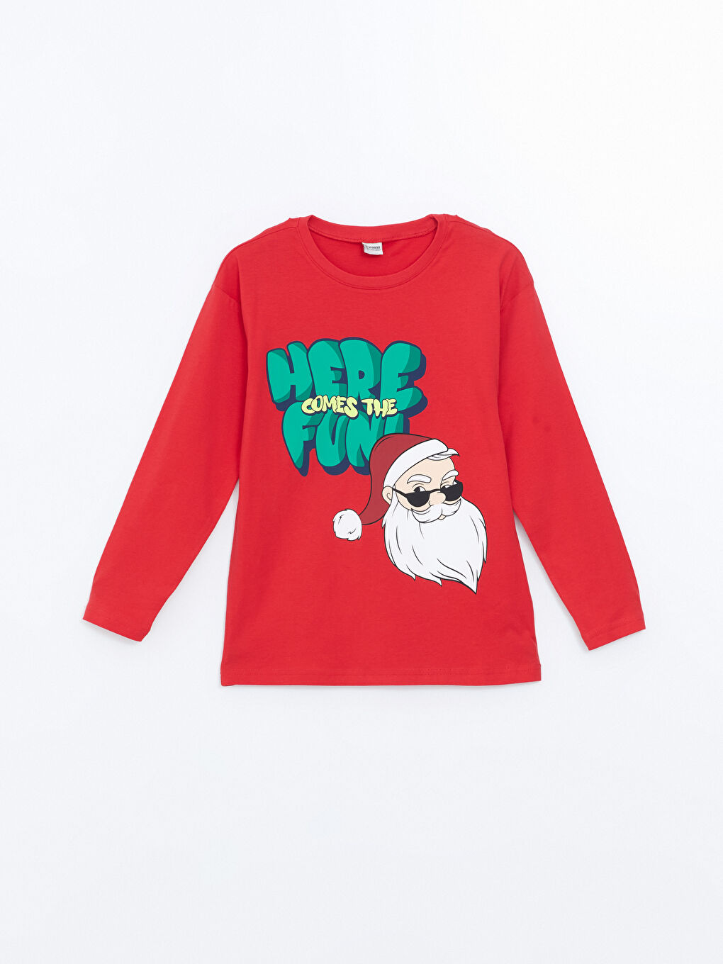 Crew Neck Christmas Themed Boys' Pyjama Set -W4HJ53Z4-HNK