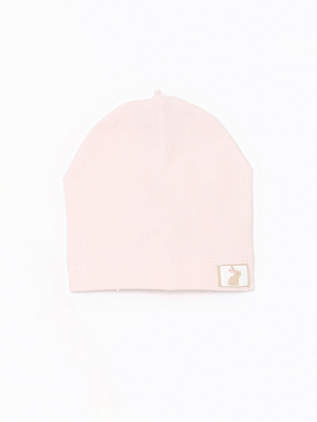 Pembe Tavşan Nakışlı Kız Bebek Bere