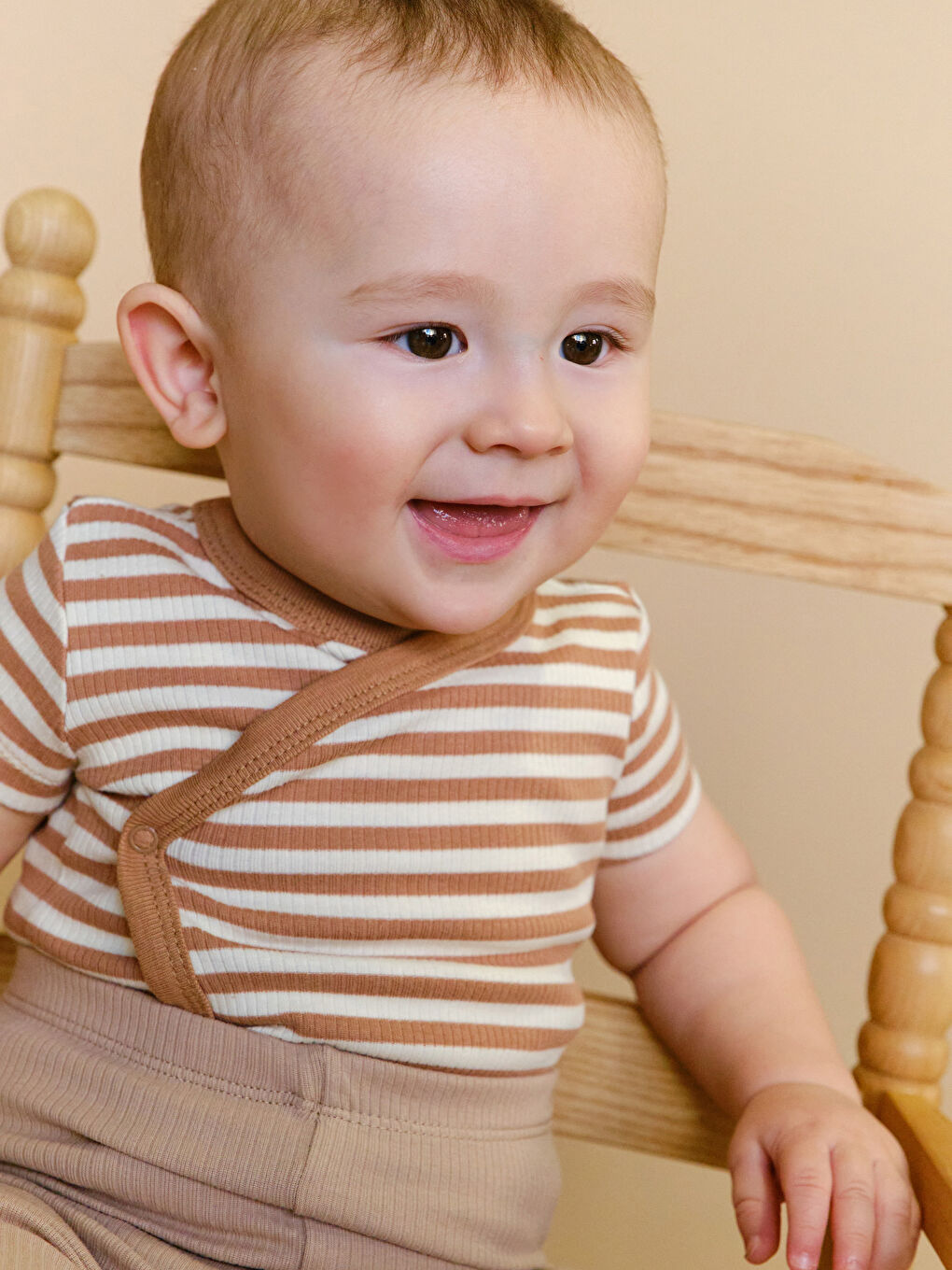 V-Neck Striped Boy'S Baby Snap-Button Bodysuit 2-Pack -W4HK10Z1-FDL