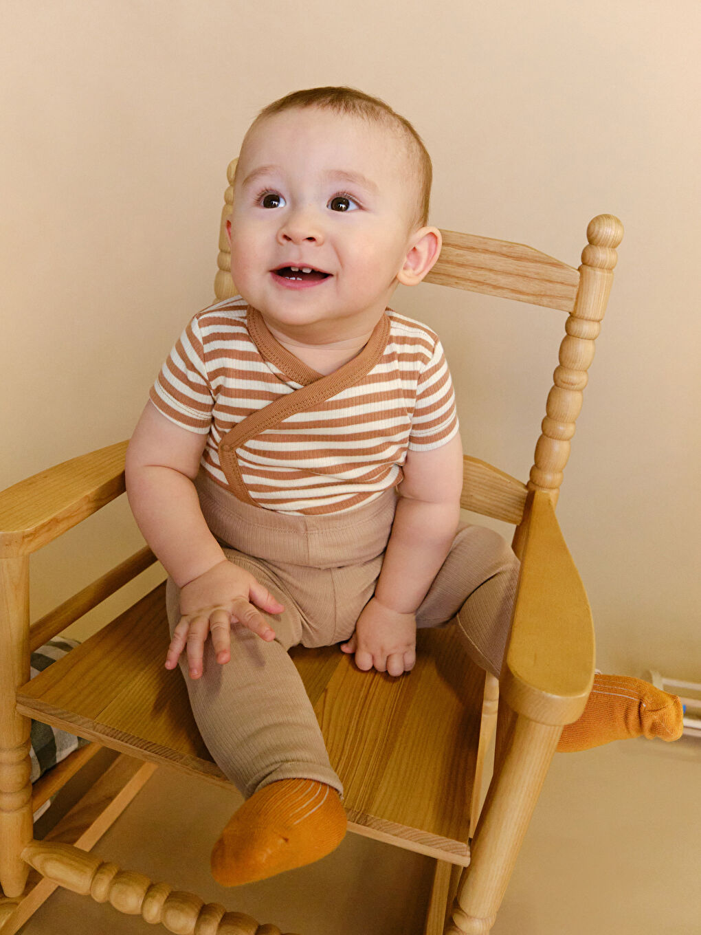 V-Neck Striped Boy'S Baby Snap-Button Bodysuit 2-Pack -W4HK10Z1-FDL