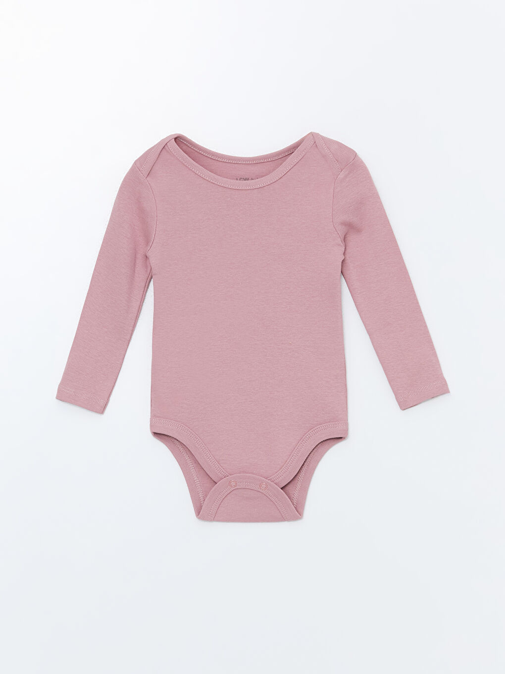 LCW baby Ekru Baskılı Bisiklet Yaka Basic Kız Bebek Çıtçıtlı Body 2'li - 1