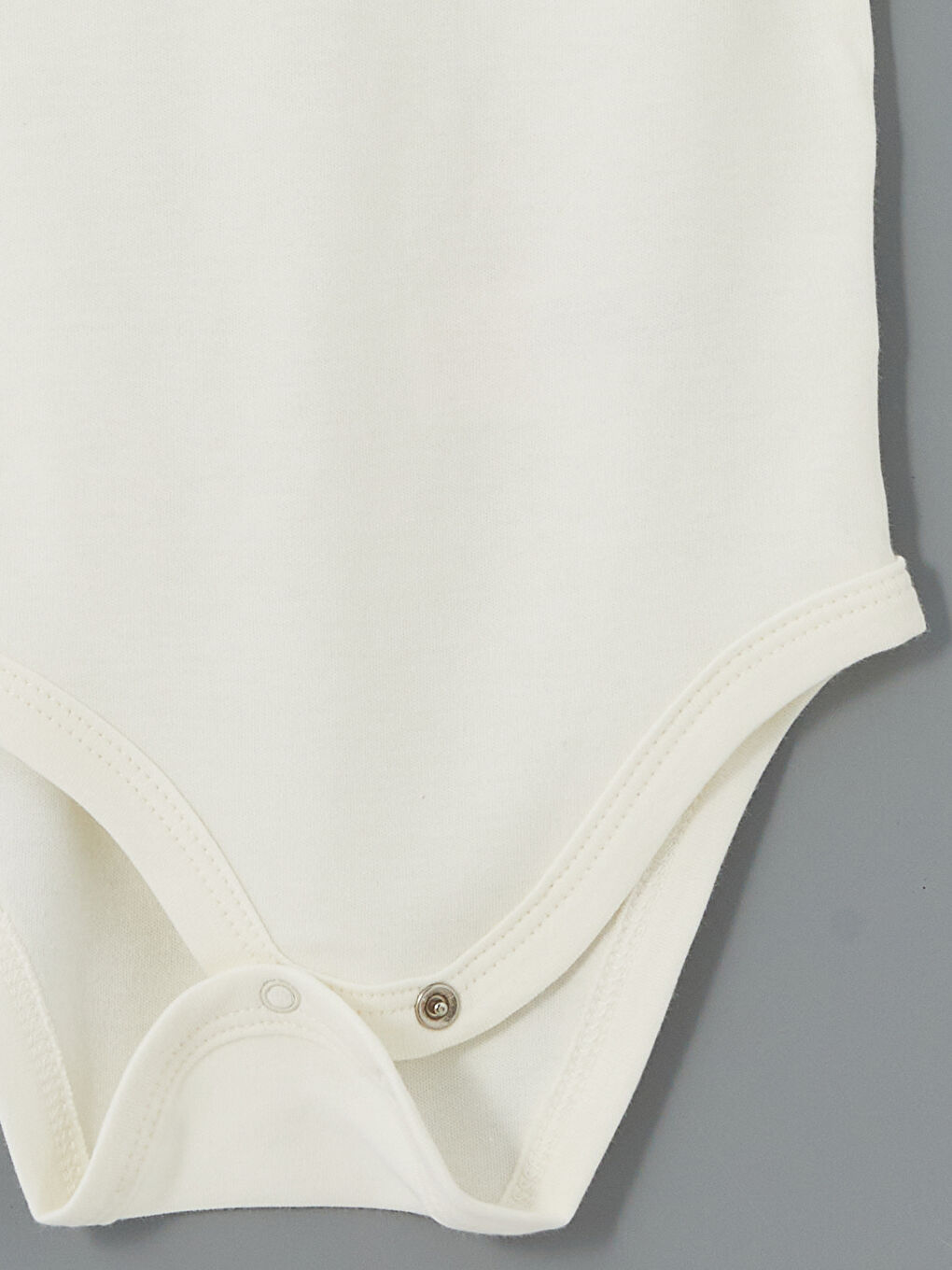 Ekru Bisiklet Yaka Erkek Bebek Çıtçıtlı Body-2