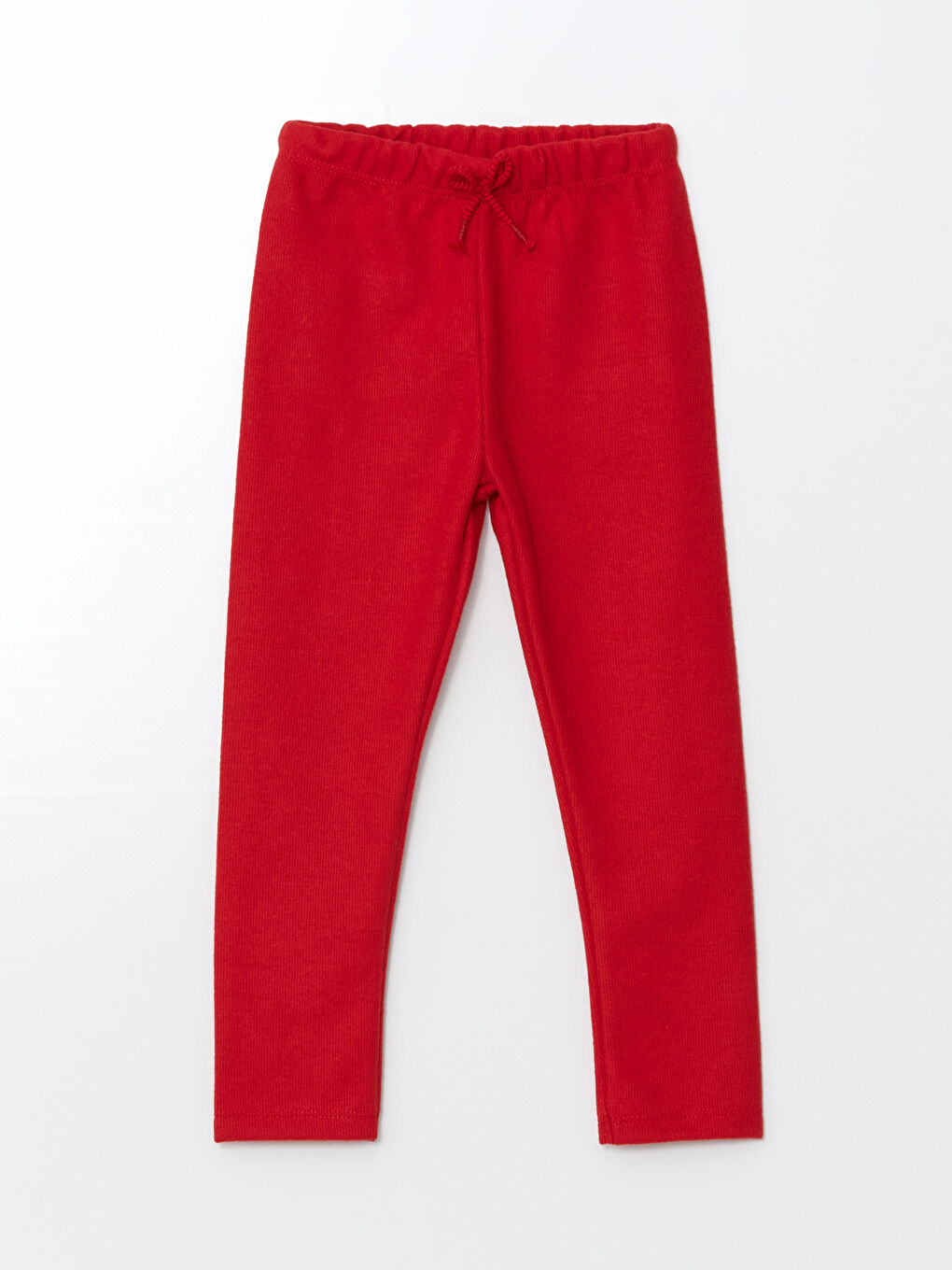 Kırmızı Beli Lastikli Kız Çocuk Tayt