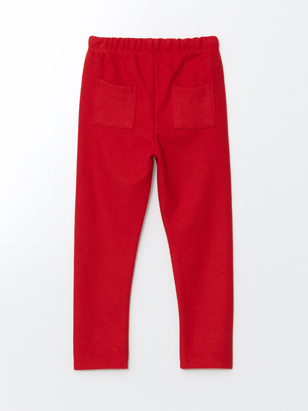 Kırmızı Beli Lastikli Kız Çocuk Tayt-1