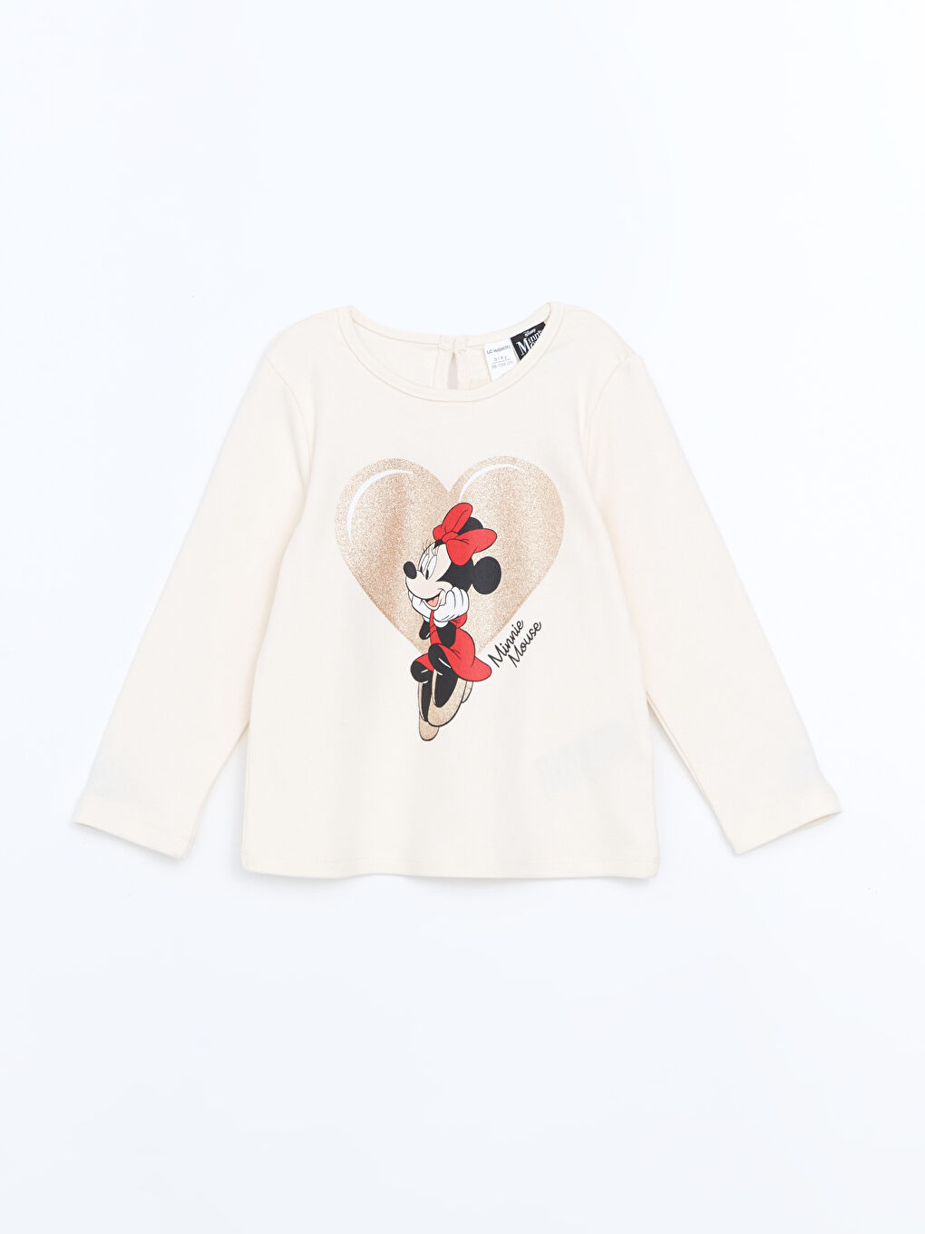 Ekru Minnie Mouse Lisans Kız Çocuk Tişört