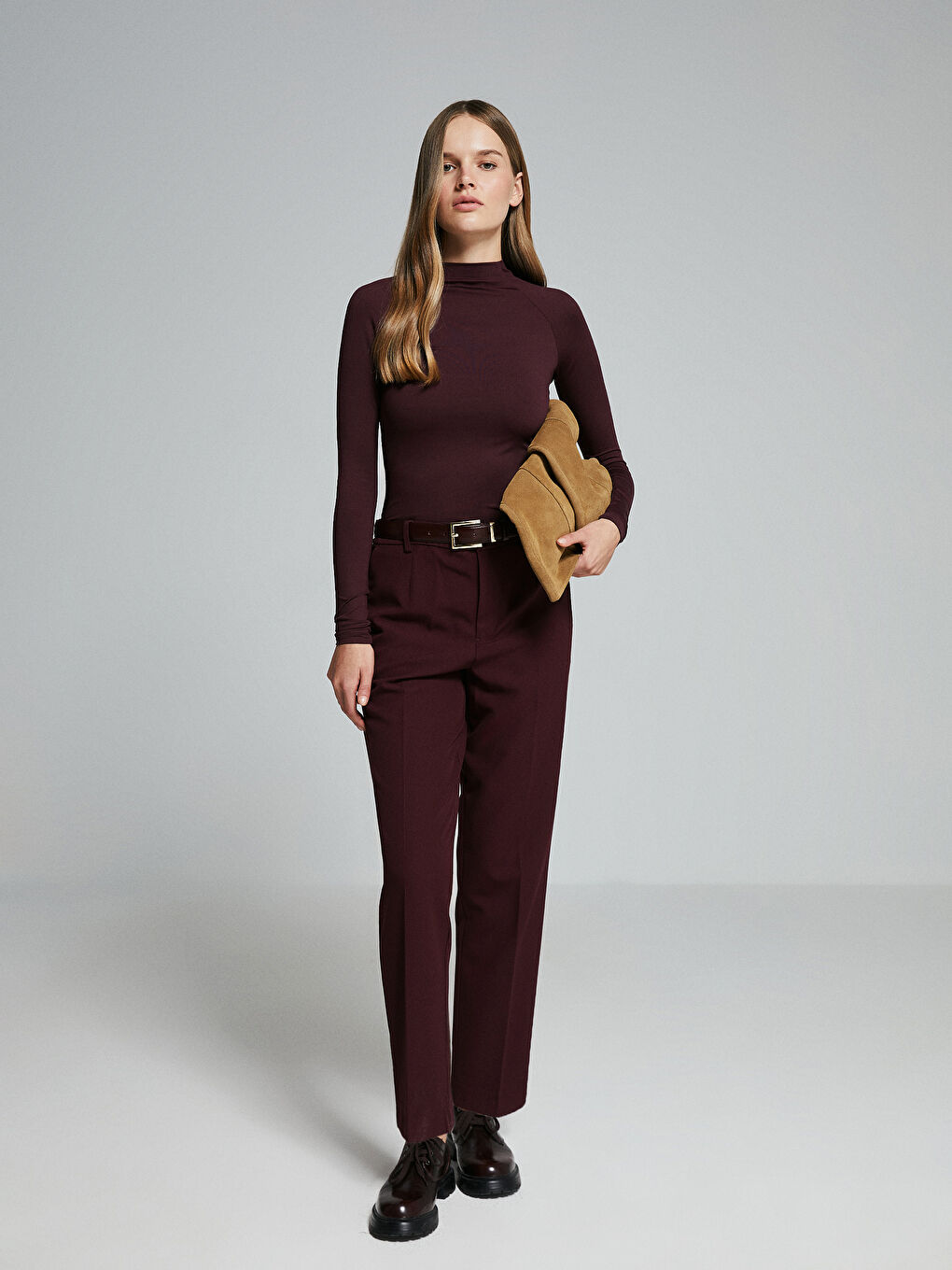 Kırmızı Dar Fit Kadın Pantolon