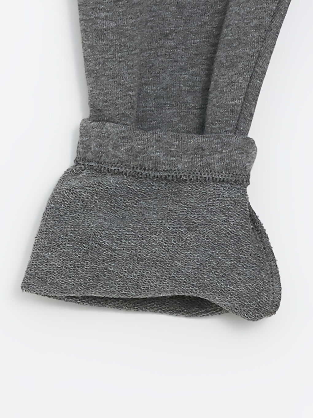 Antrasit Beli Lastikli Kalın Basic Erkek Bebek Jogger Eşofman Alt-1