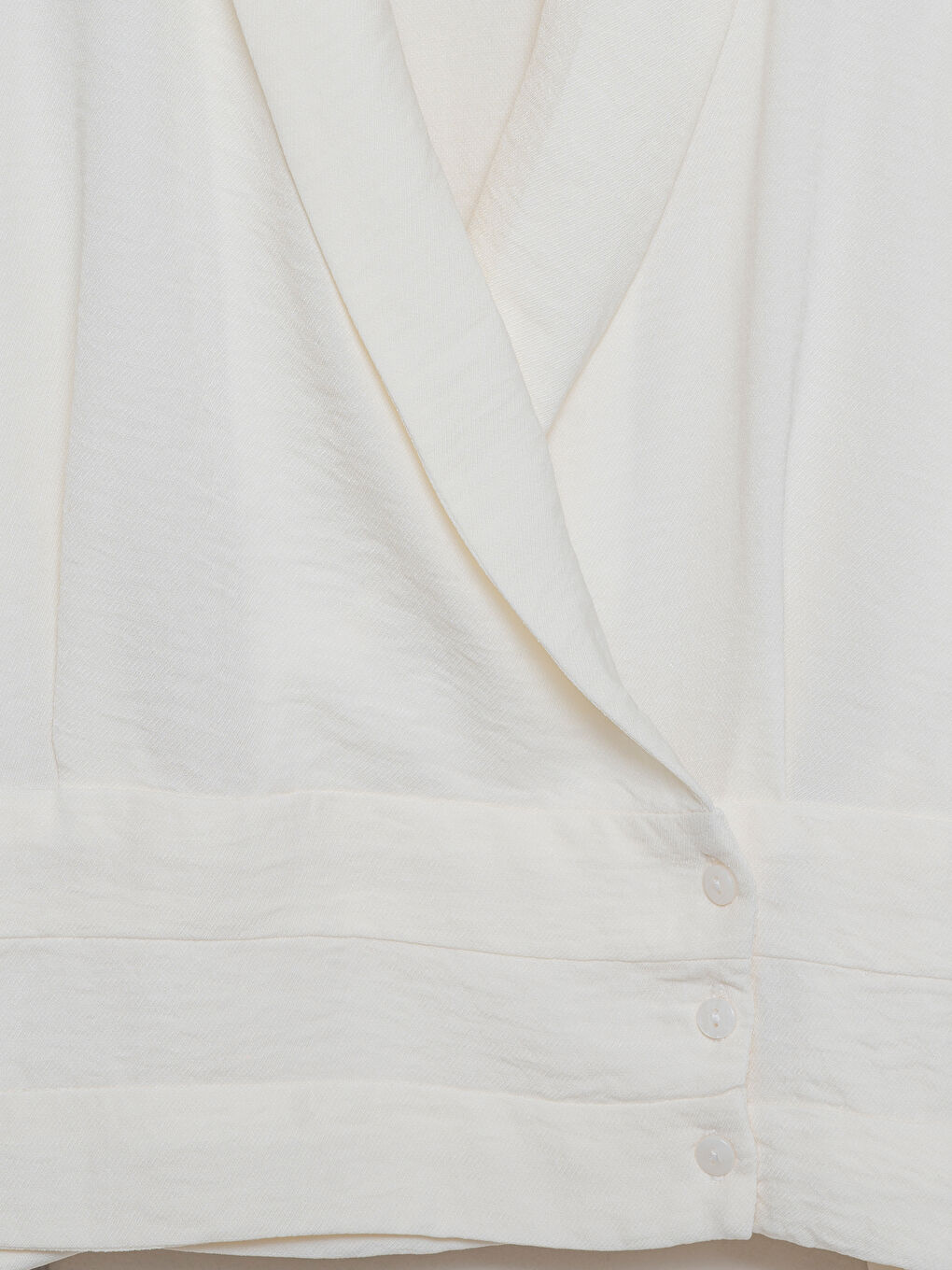 LCW Vision Double Breasted Collar Crop Women's Blouse -W4HM72Z8-R9J