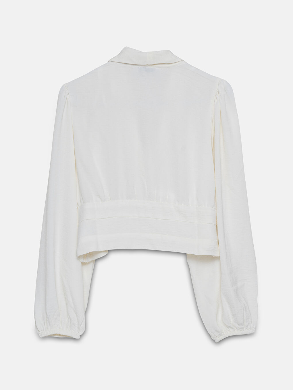 LCW Vision Double Breasted Collar Crop Women's Blouse -W4HM72Z8-R9J