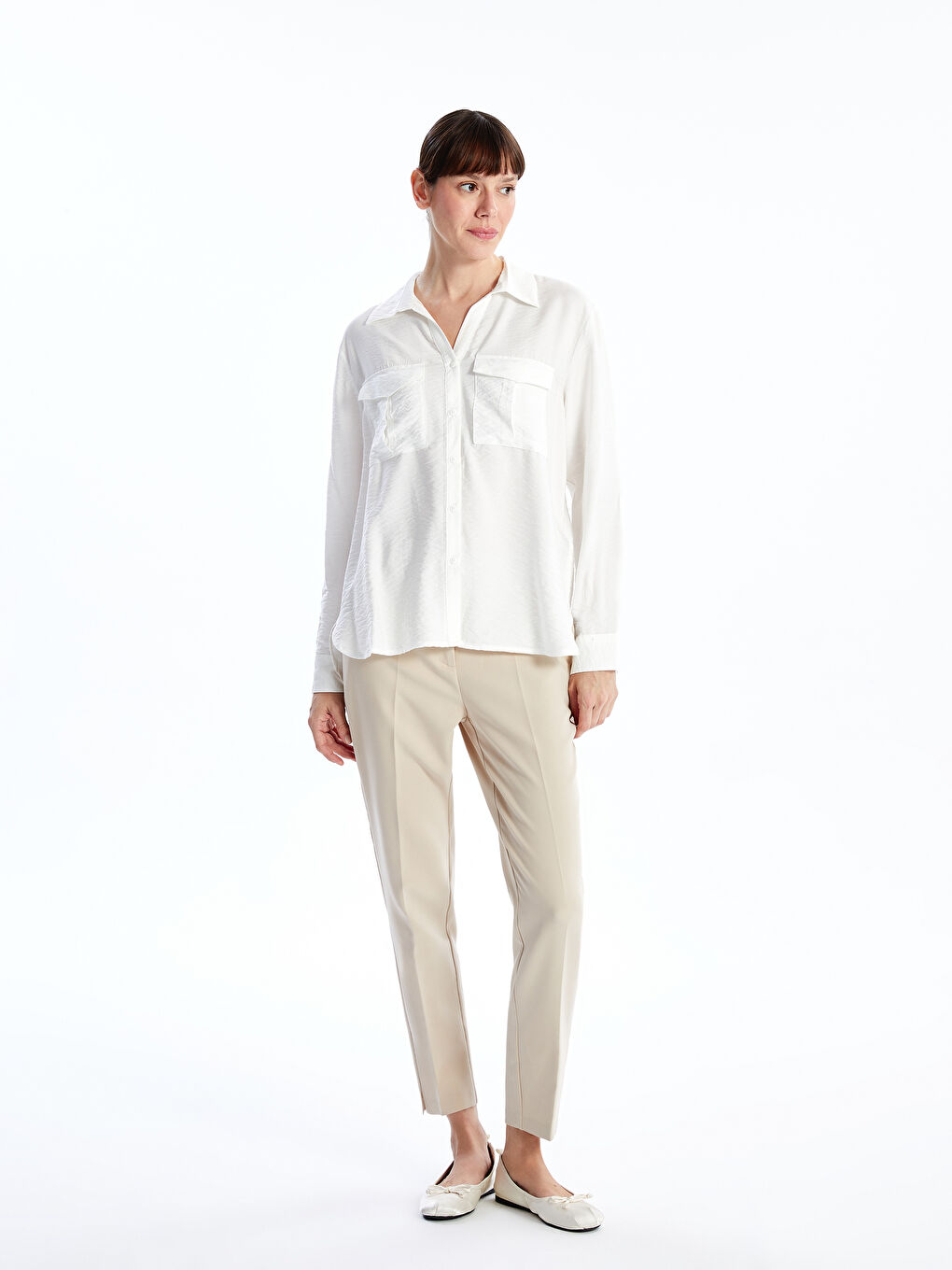 LC Waikiki Loose Fit Voile Women's Shirt -W4HN12Z8-EEW
