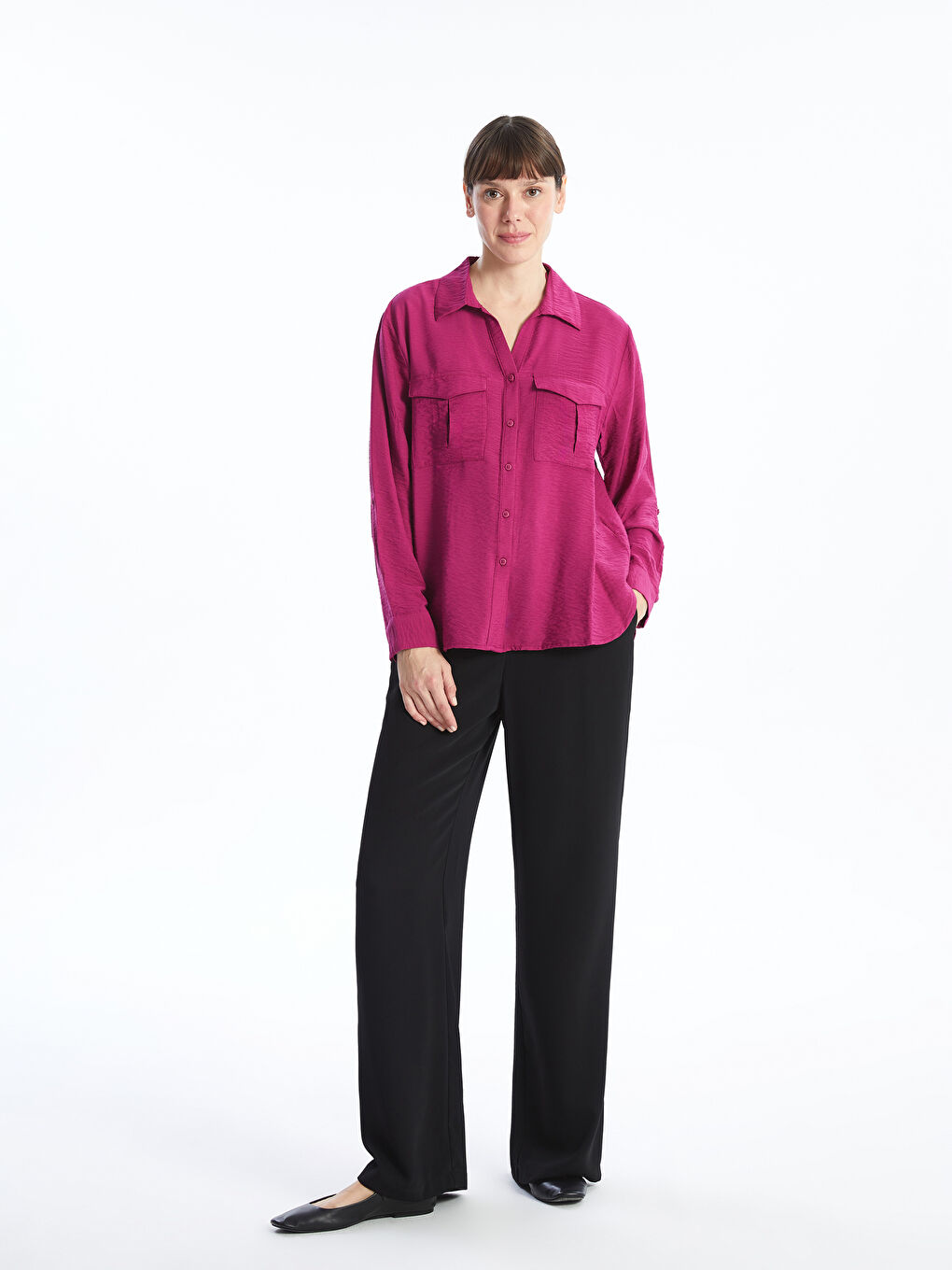 LC Waikiki Loose Fit Voile Women's Shirt -W4HN12Z8-HLF