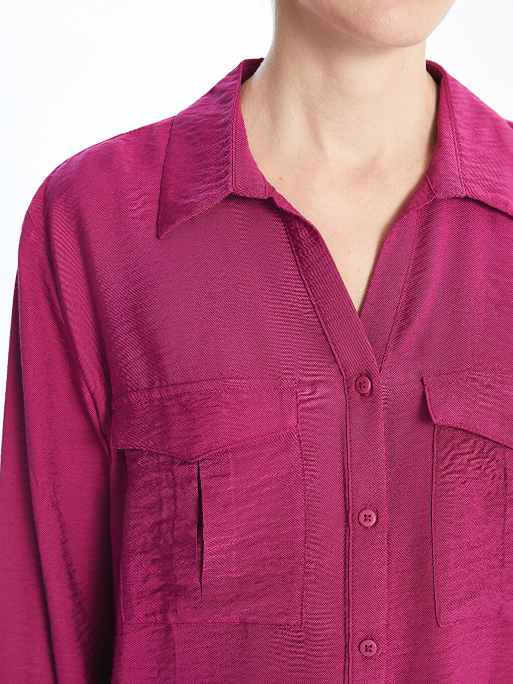LC Waikiki Loose Fit Voile Women's Shirt -W4HN12Z8-HLF