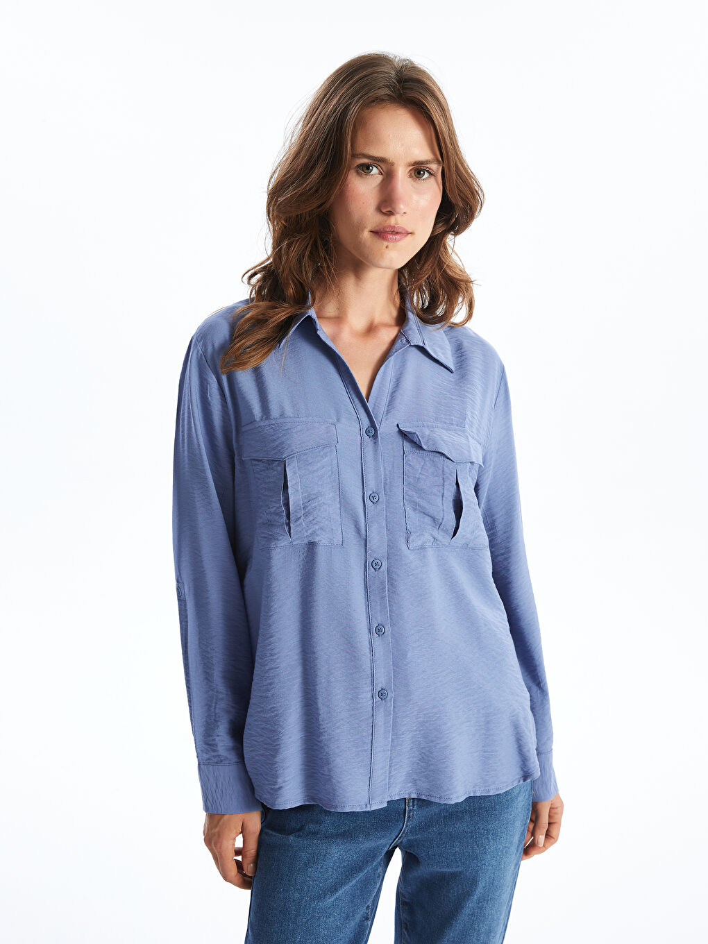 LC Waikiki Loose Fit Voile Women's Shirt -W4HN12Z8-YPR
