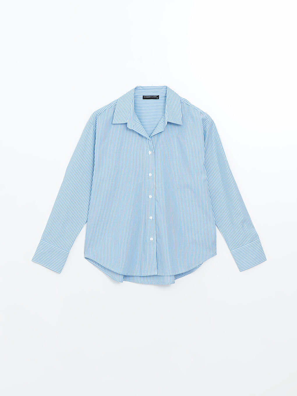 LCWAIKIKI Classic Striped Poplin Women's Shirt -W4HN13Z8-LEN